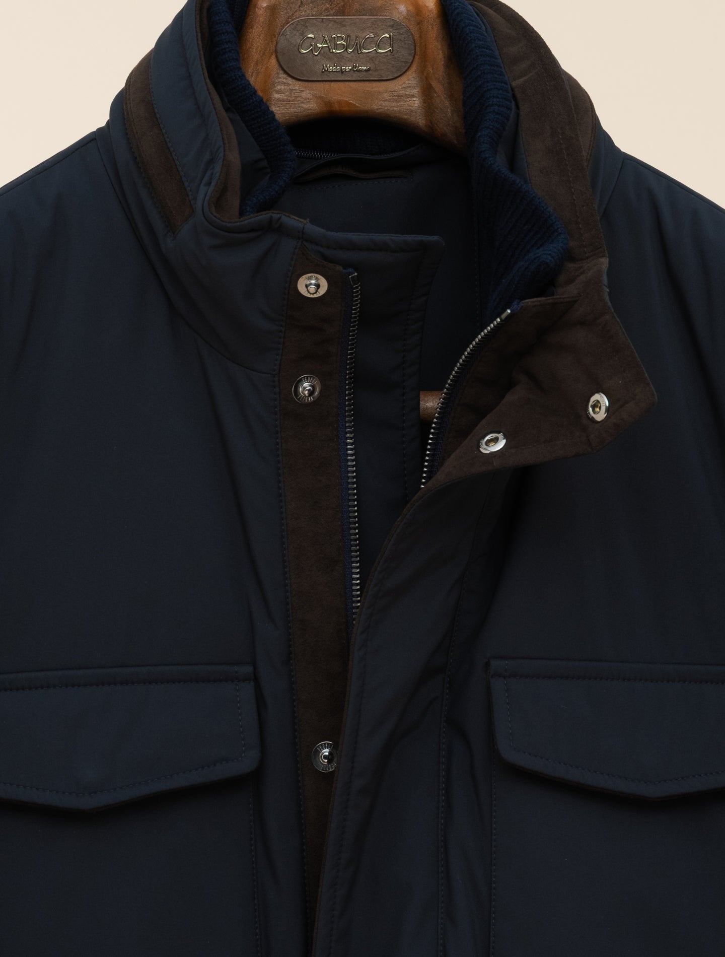Gardo Rainstop Field Jacket Navy Fedeli Outerwear 48