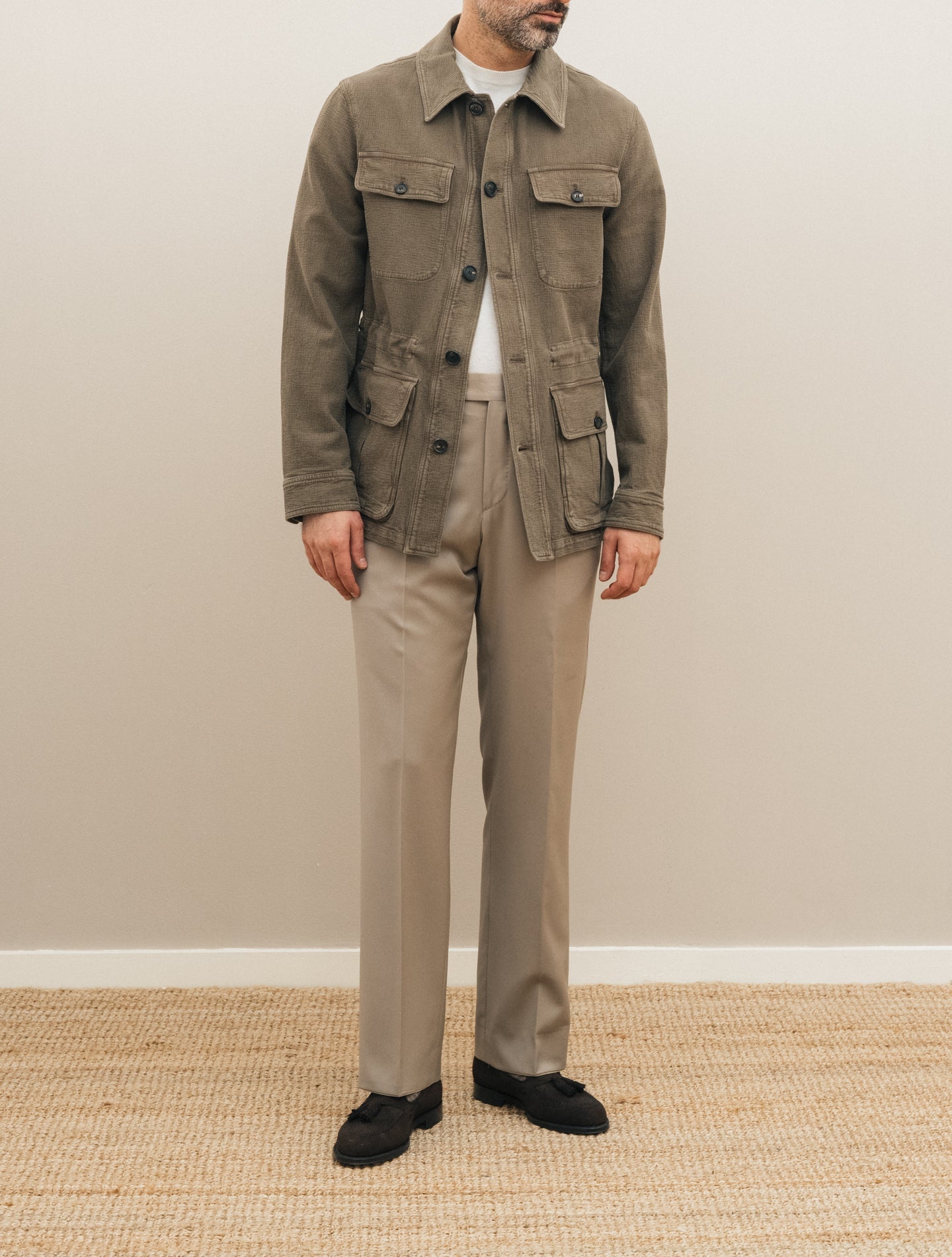 Garment Dyed Cotton Field Jacket Mud Manto Outerwear 48