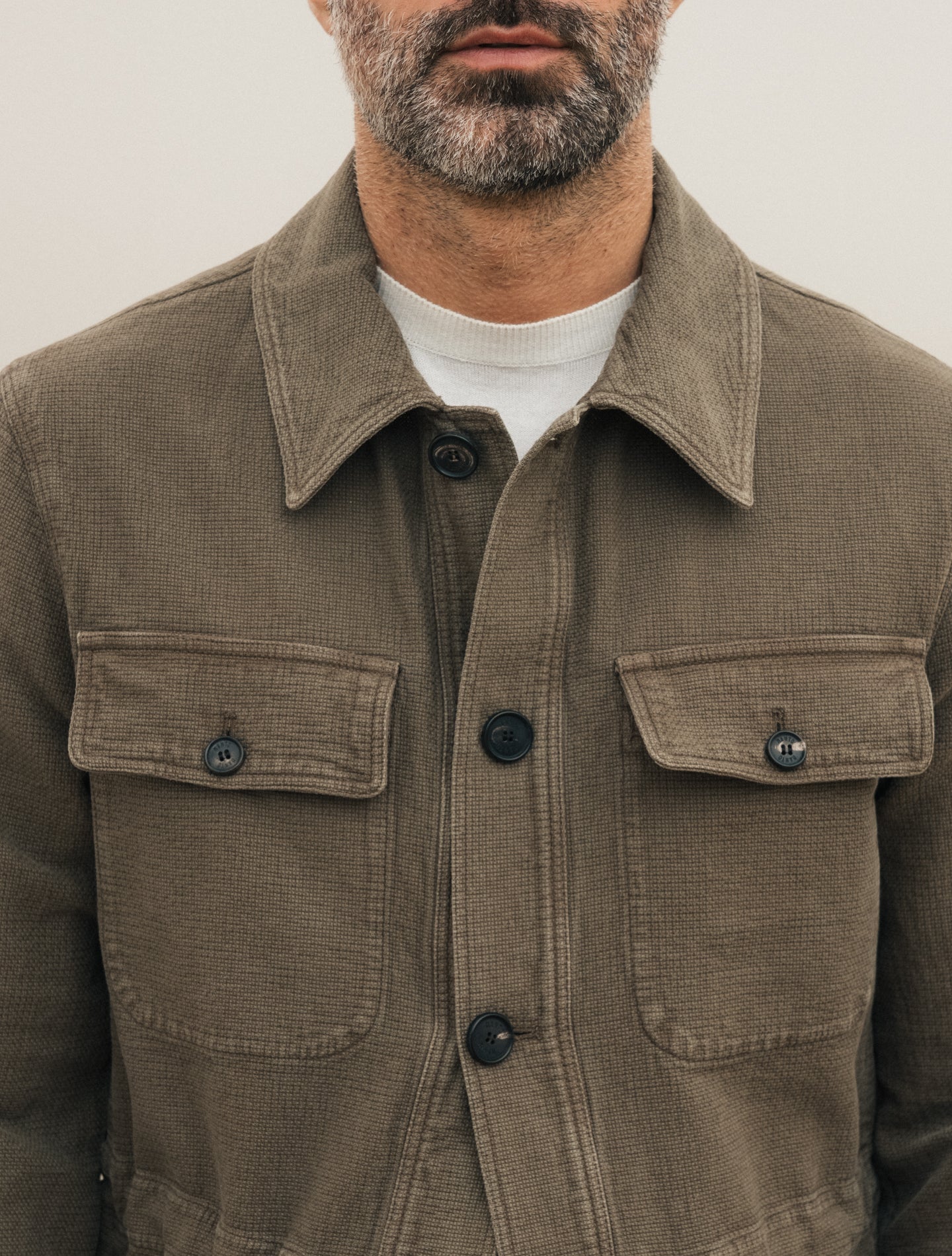 Garment Dyed Cotton Field Jacket Mud Manto Outerwear 48