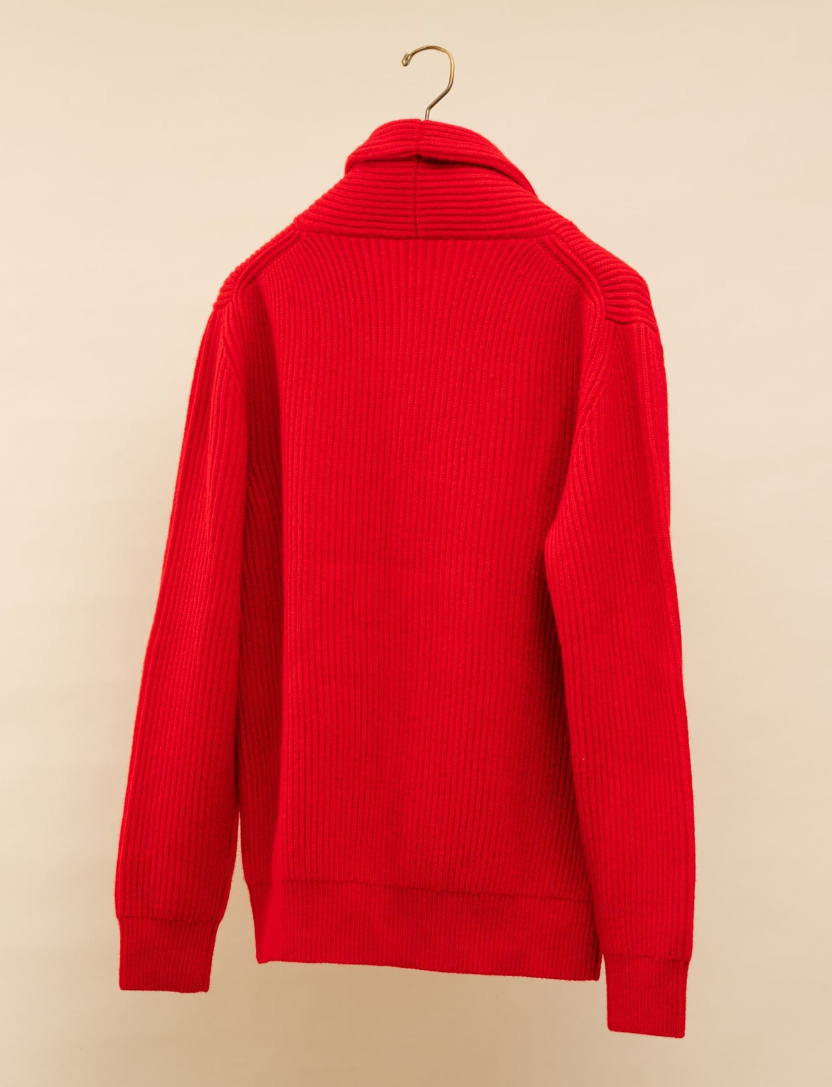 Geelong Shawl Cardigan Red Gabucci Knitwear M