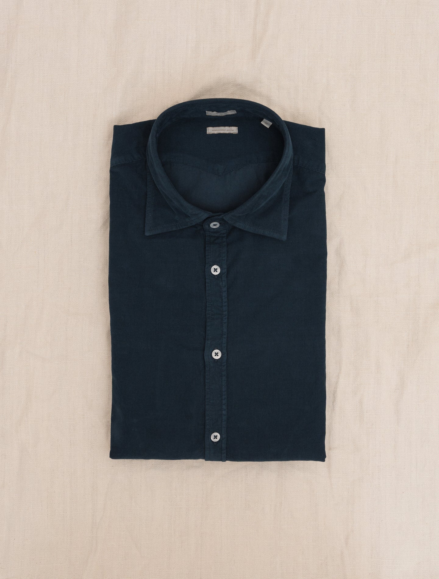 Genova Cotton Corduroy Shirt Dark Blue Massimo Alba Shirts Gabucci