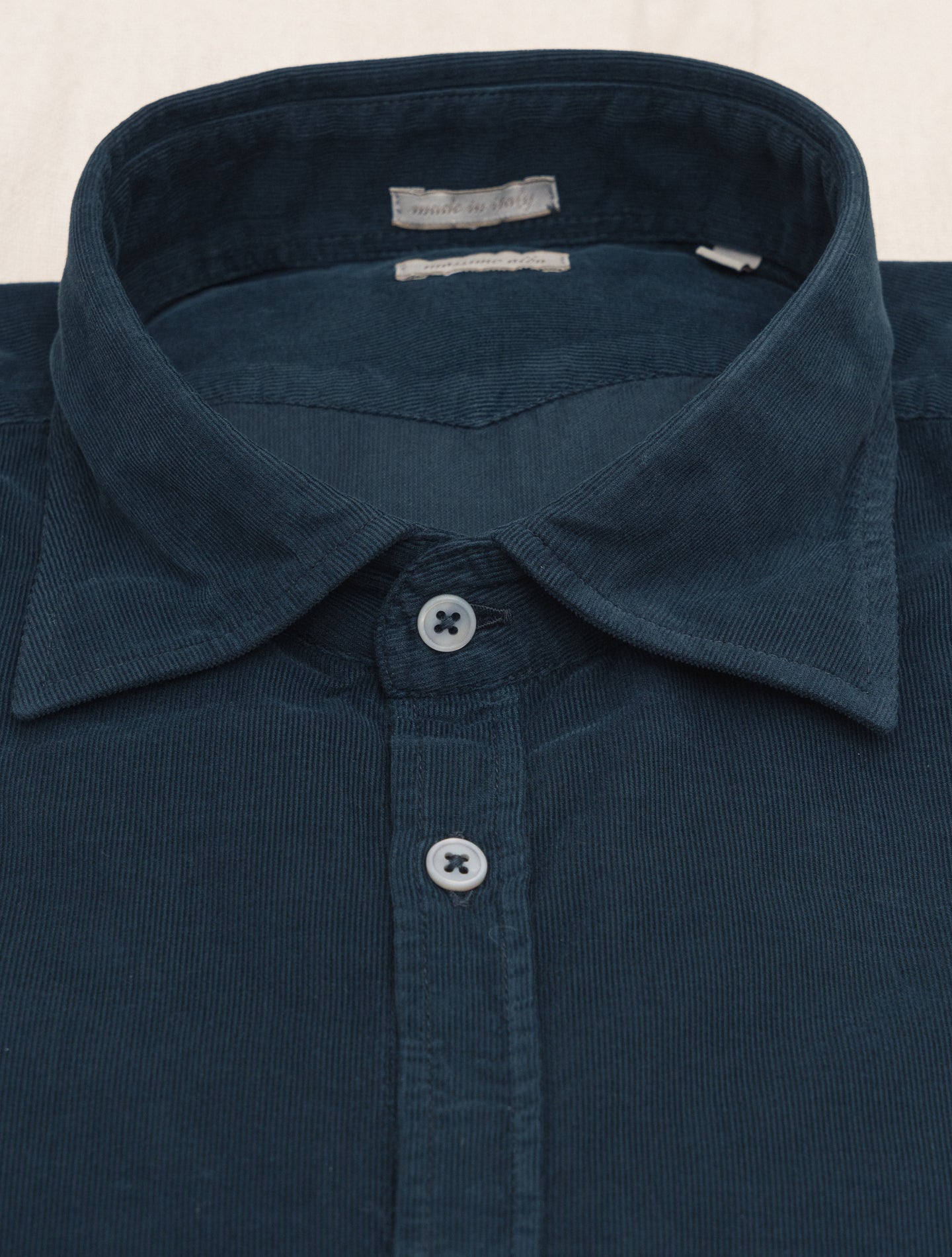 Genova Cotton Corduroy Shirt Dark Blue Massimo Alba Shirts Gabucci