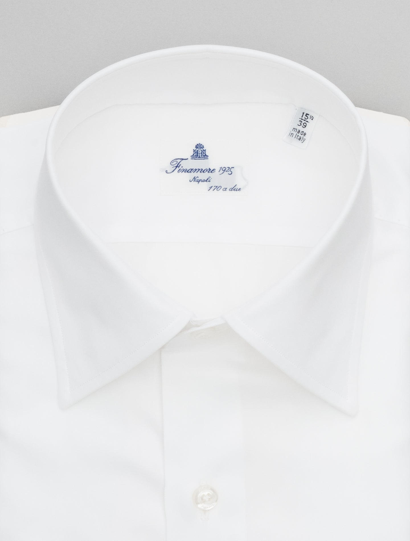 Giorgio 170/2 Giza Gotton Shirt White Finamore Shirts 39