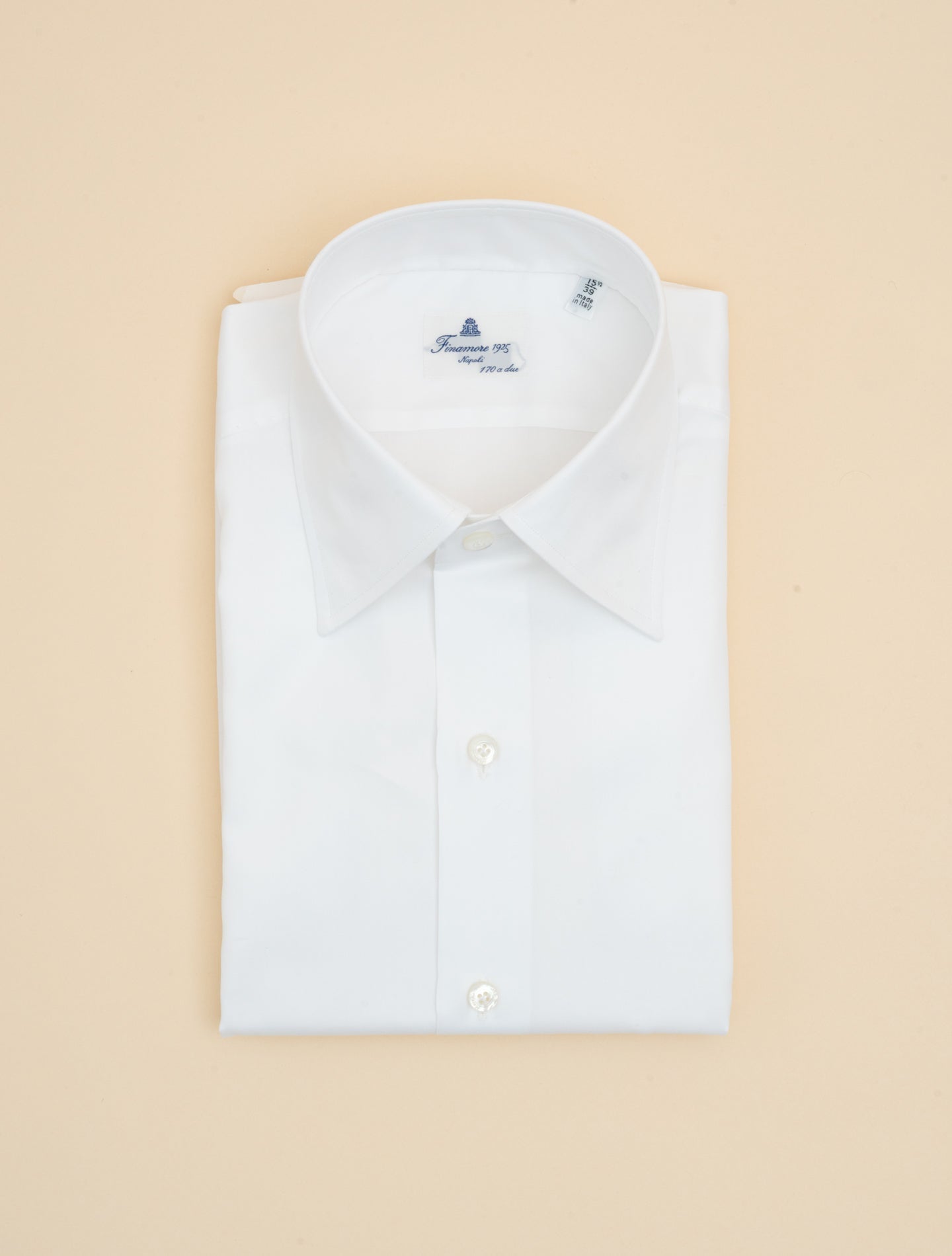 Giorgio 170/2 Giza Gotton Shirt White Finamore Shirts 39