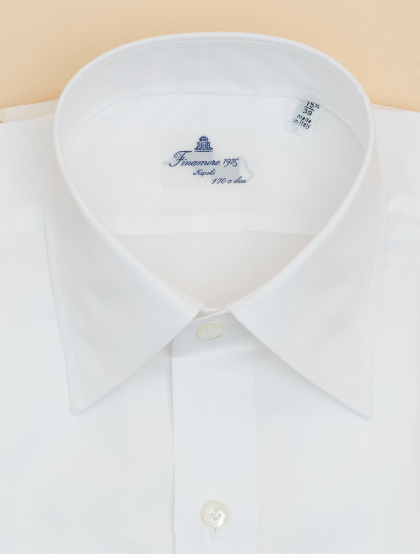 Giorgio 170/2 Giza Gotton Shirt White Finamore Shirts 39