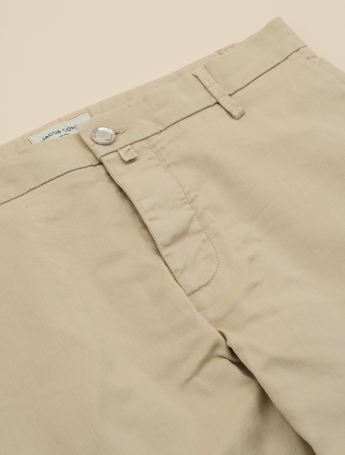 Gray Cotton Linen Trousers Sand Jacob Cohën Trousers 31