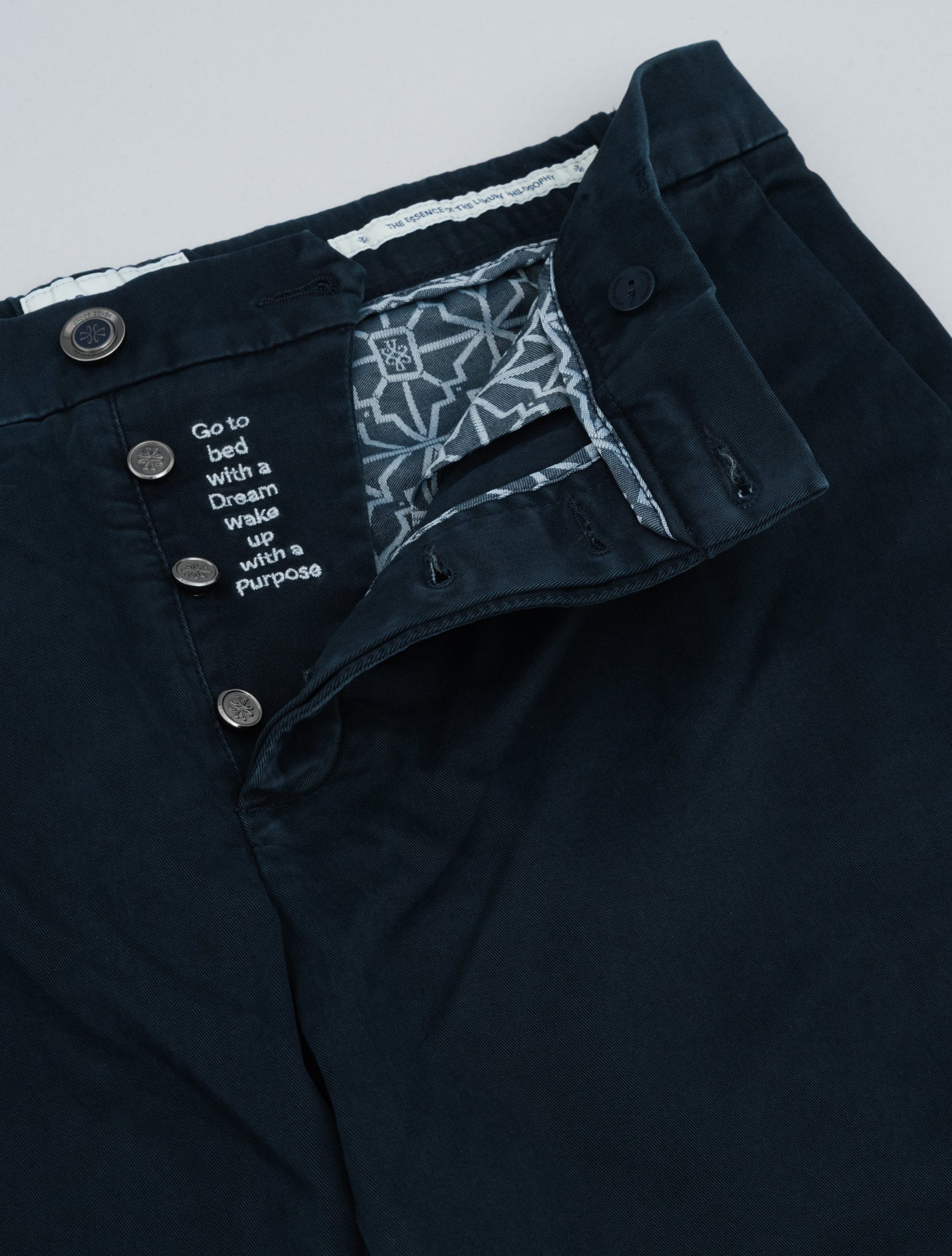 Gray Cotton Trousers Navy Jacob Cohën Trousers 31