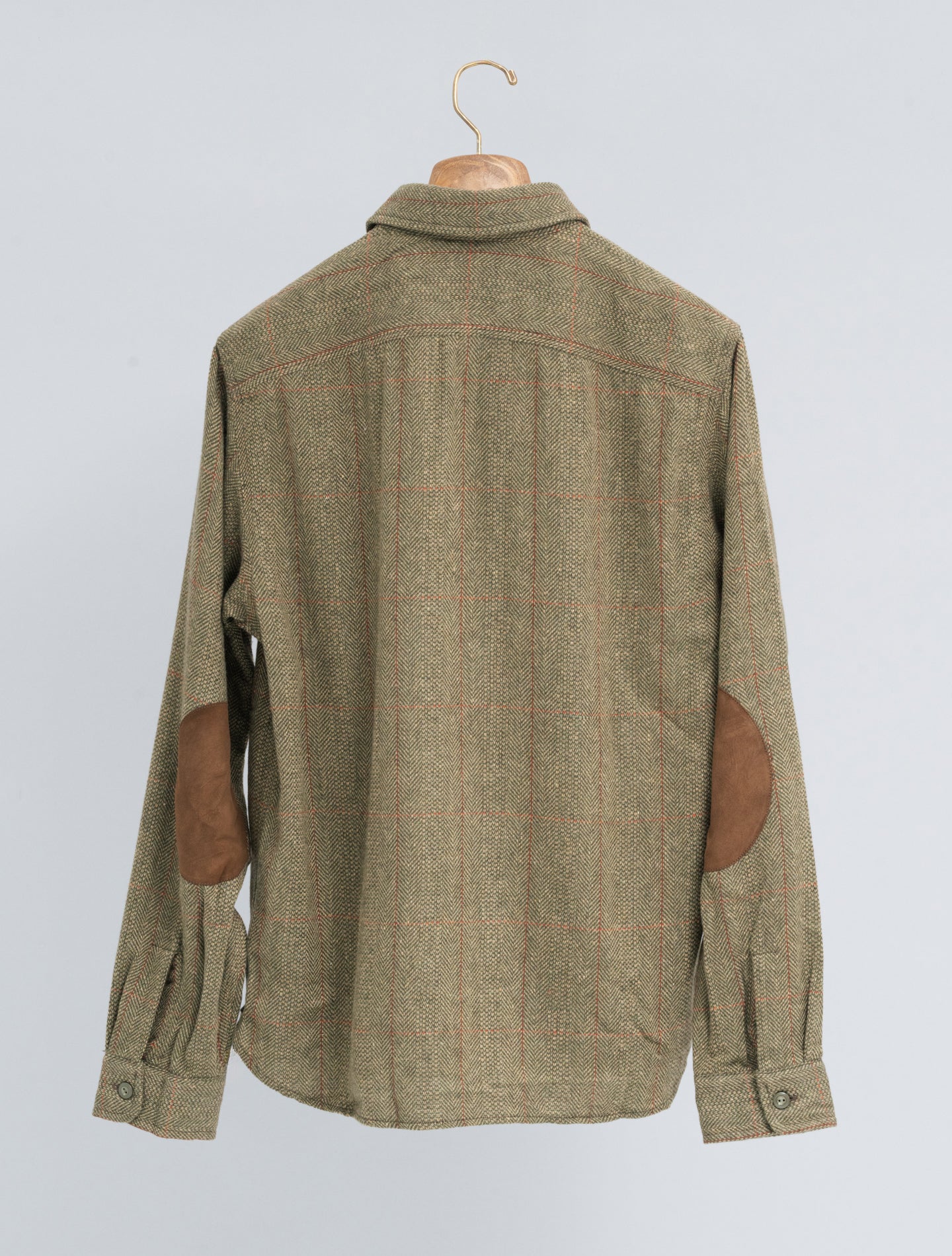 Grayson Suede - Patch Herringbone Workshirt Brown Multi RRL Shirts M
