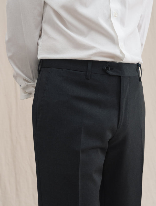 Slim Fit Wool Trousers Grey – Gabucci