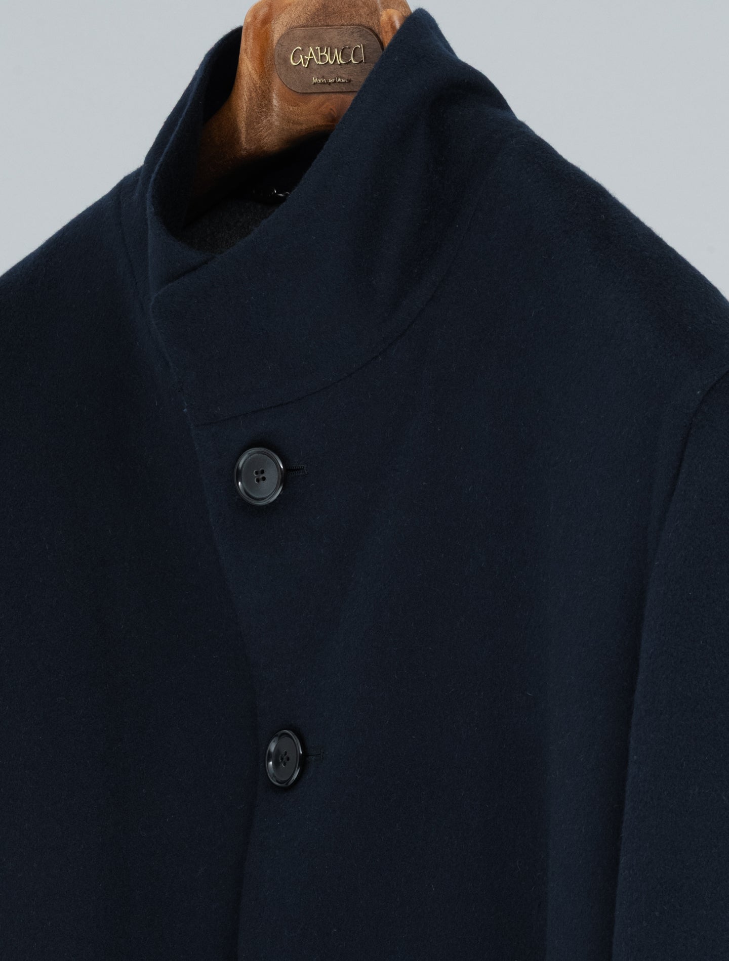 Handmade Double Cashmere Coat Navy Cesare Attolini Outerwear 48