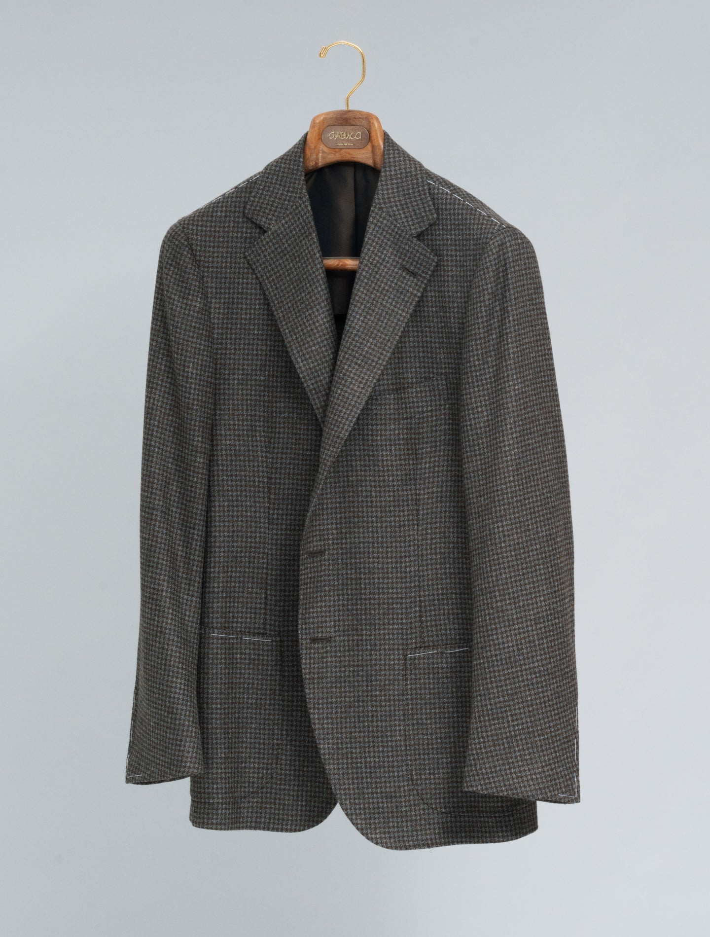 Handmade Single Breasted Houndstooth Cashmere Jacket Brown Cesare Attolini Jackets 48