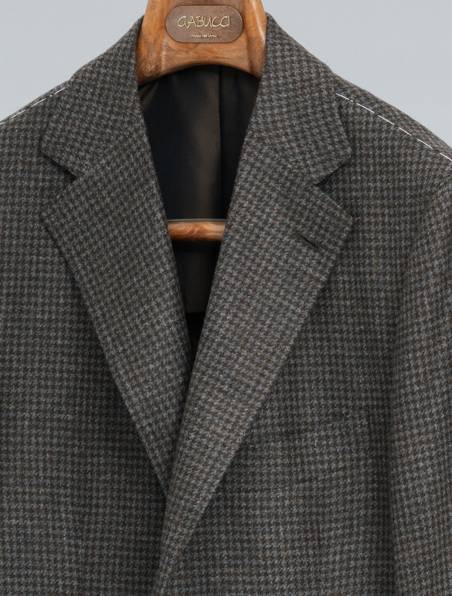 Handmade Single Breasted Houndstooth Cashmere Jacket Brown Cesare Attolini Jackets 48