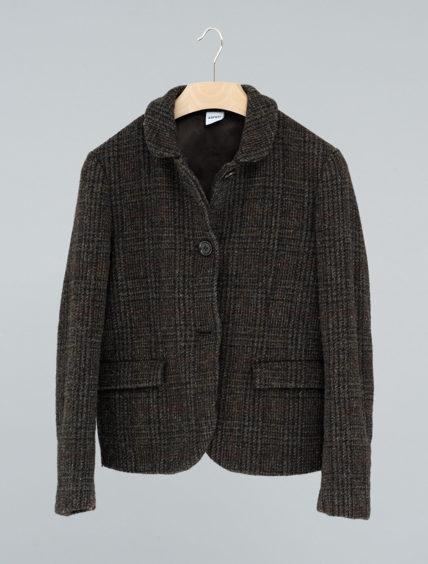Harris Tweed Jacket Brown Aspesi Outerwear IT 40