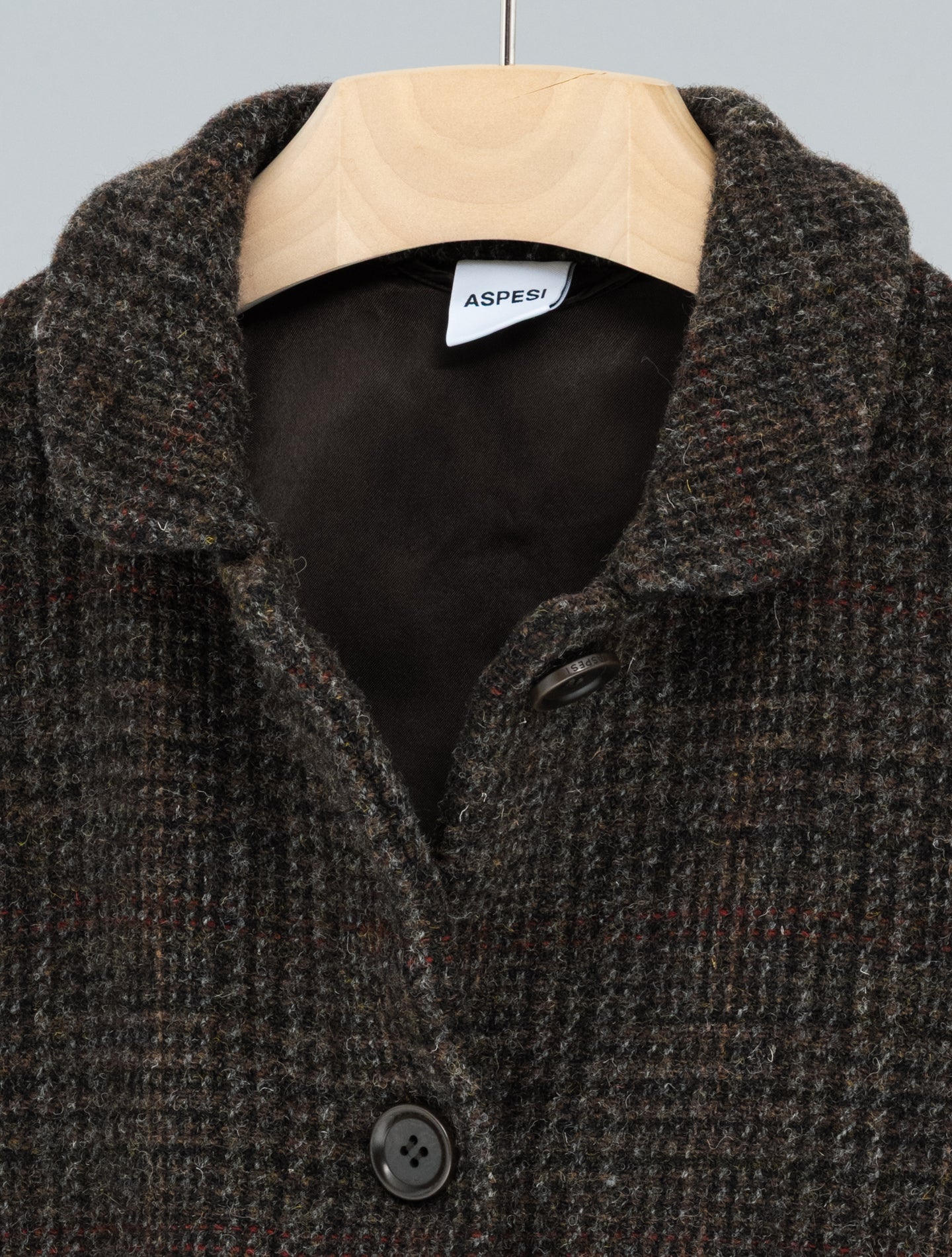 Harris Tweed Jacket Brown Aspesi Outerwear IT 40