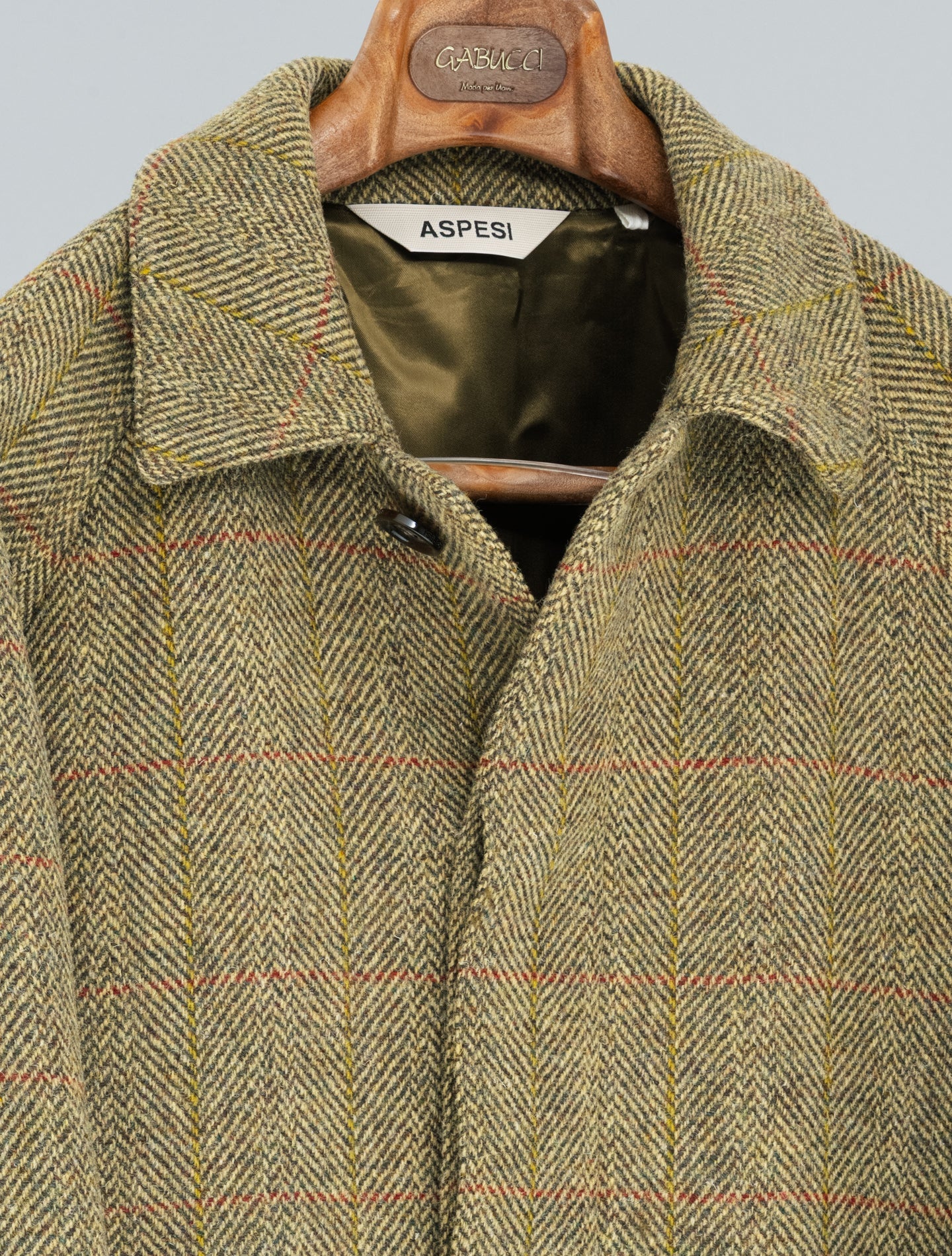Harris Tweed Wrigth Raglan Coat Mustard Aspesi Outerwear M