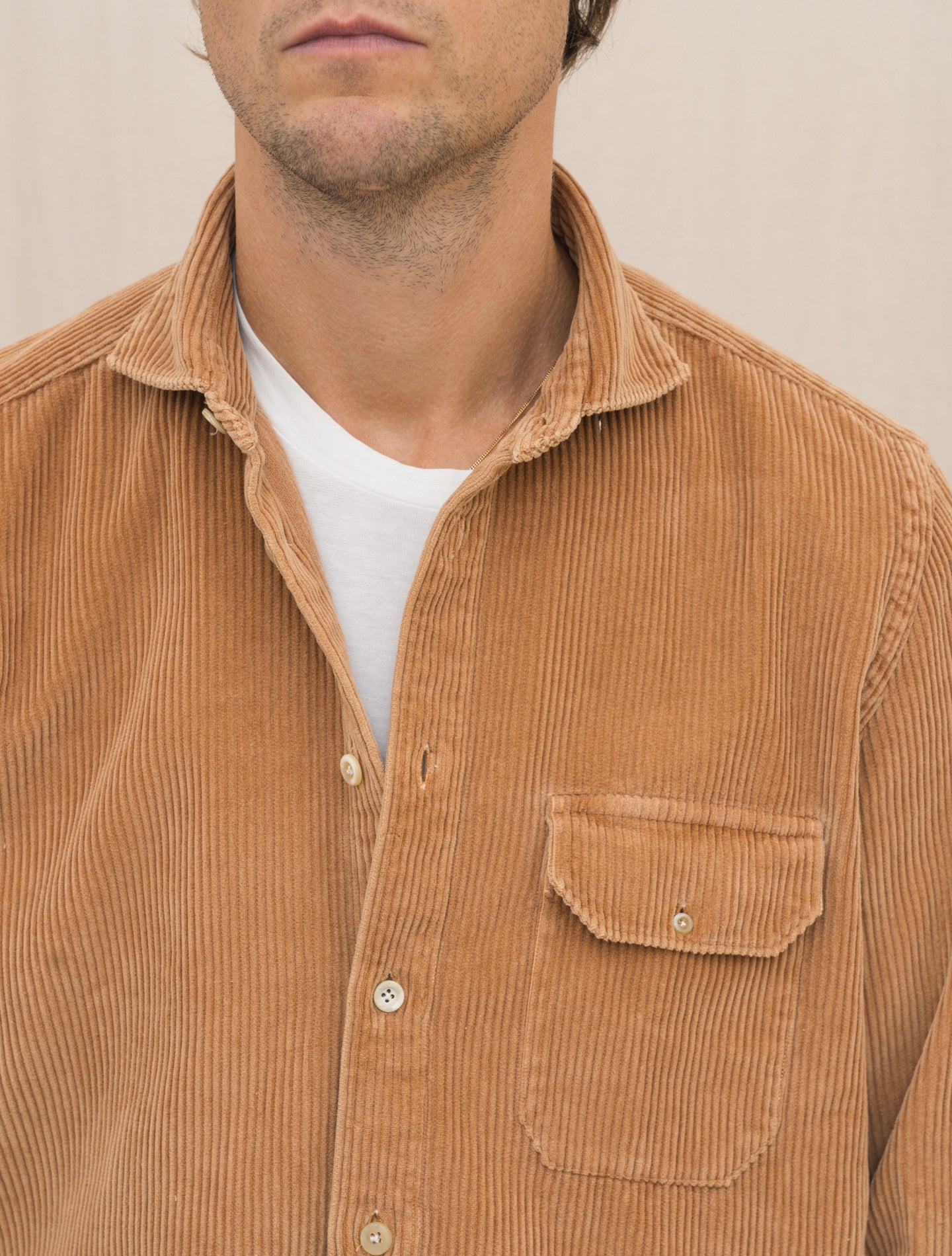 Heavy Corduroy Madison Overshirt Rust Finamore Shirts 39