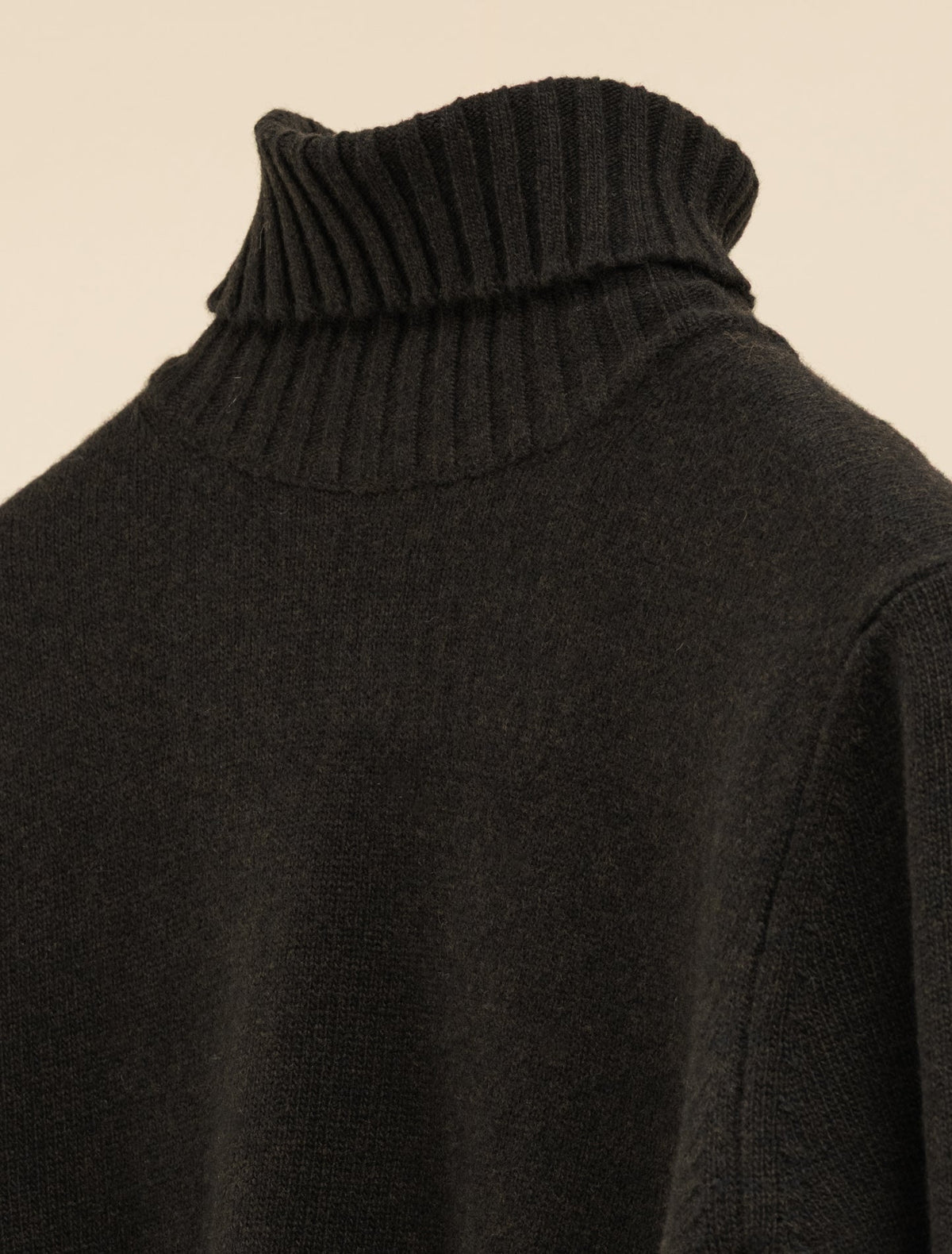 Heavy Knit Wool Cashmere Rollneck Espresso Morgano Knitwear IT 40