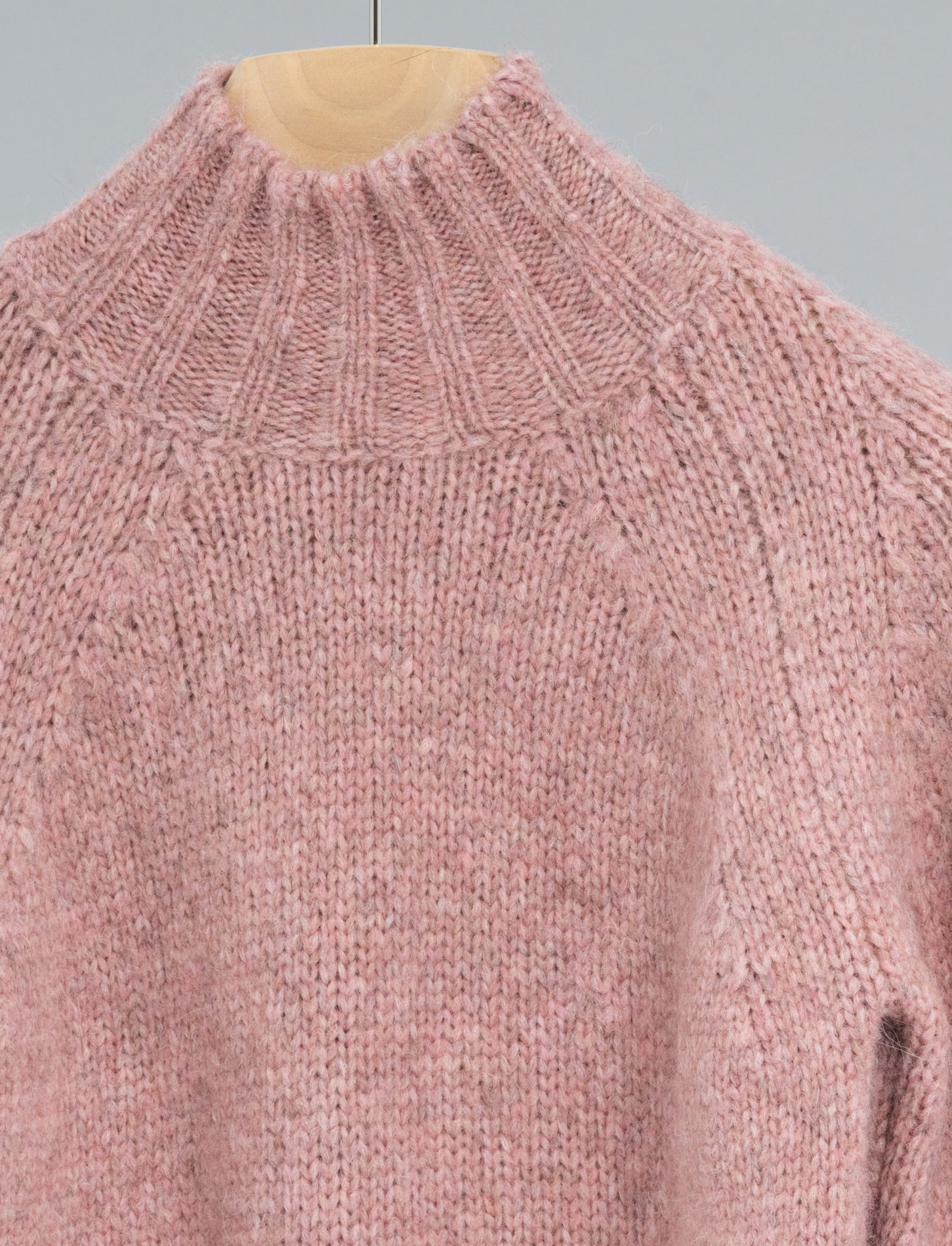 Heavy Knitted Alpaca Mockneck Dusty Pink Morgano Knitwear IT 40
