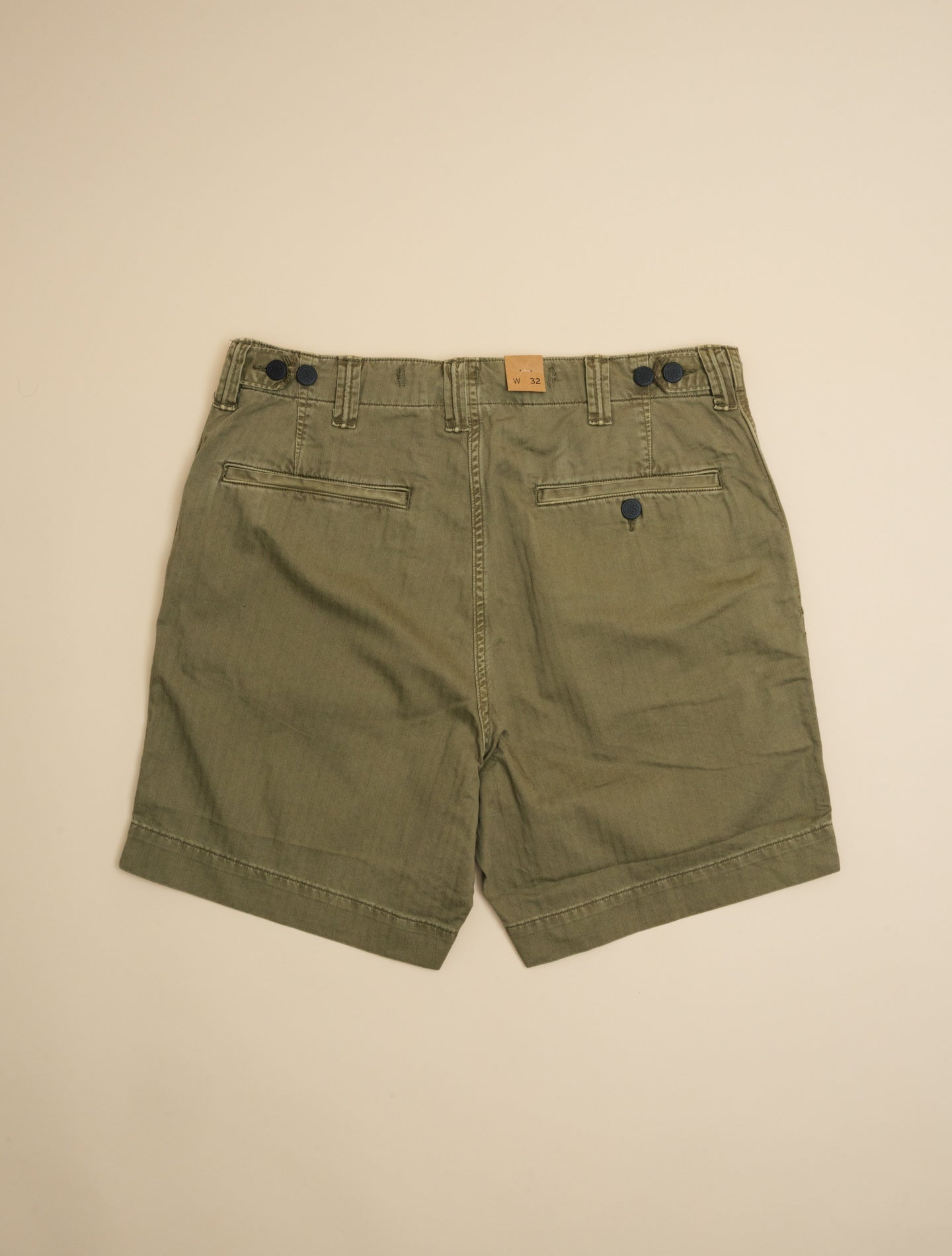 RRL Herringbone Twill Field Shorts Olive | Classic Cotton | Gabucci