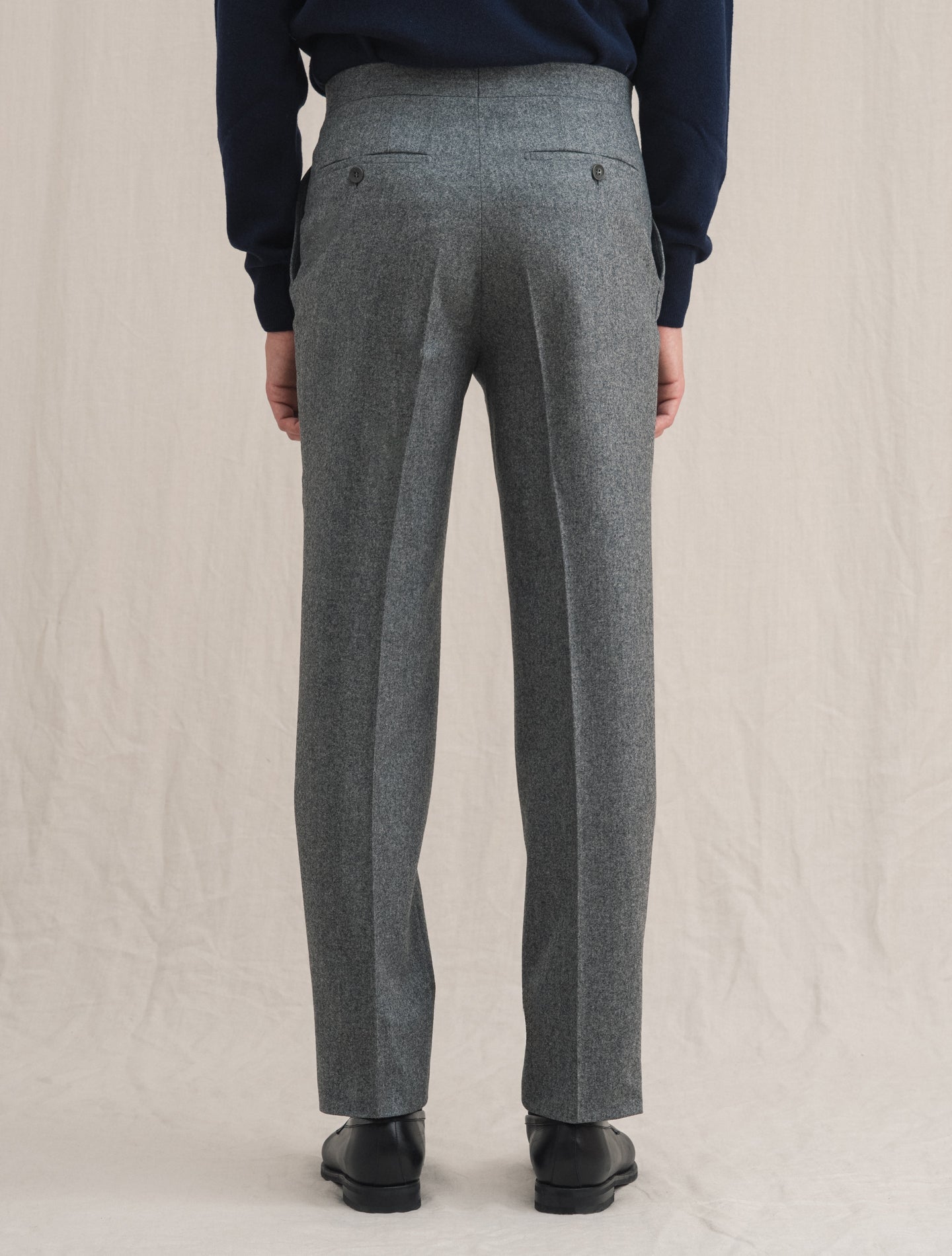 High Rise Wool flannel Trouser Grey Rota Trousers 46