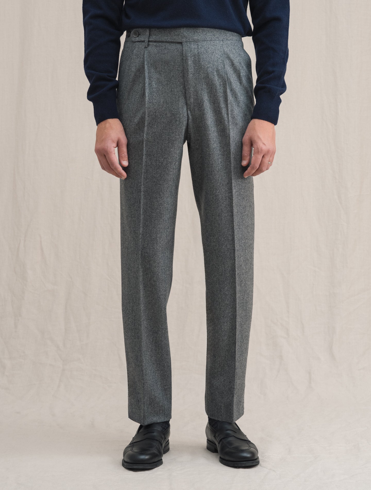 High Rise Wool flannel Trouser Grey Rota Trousers 46