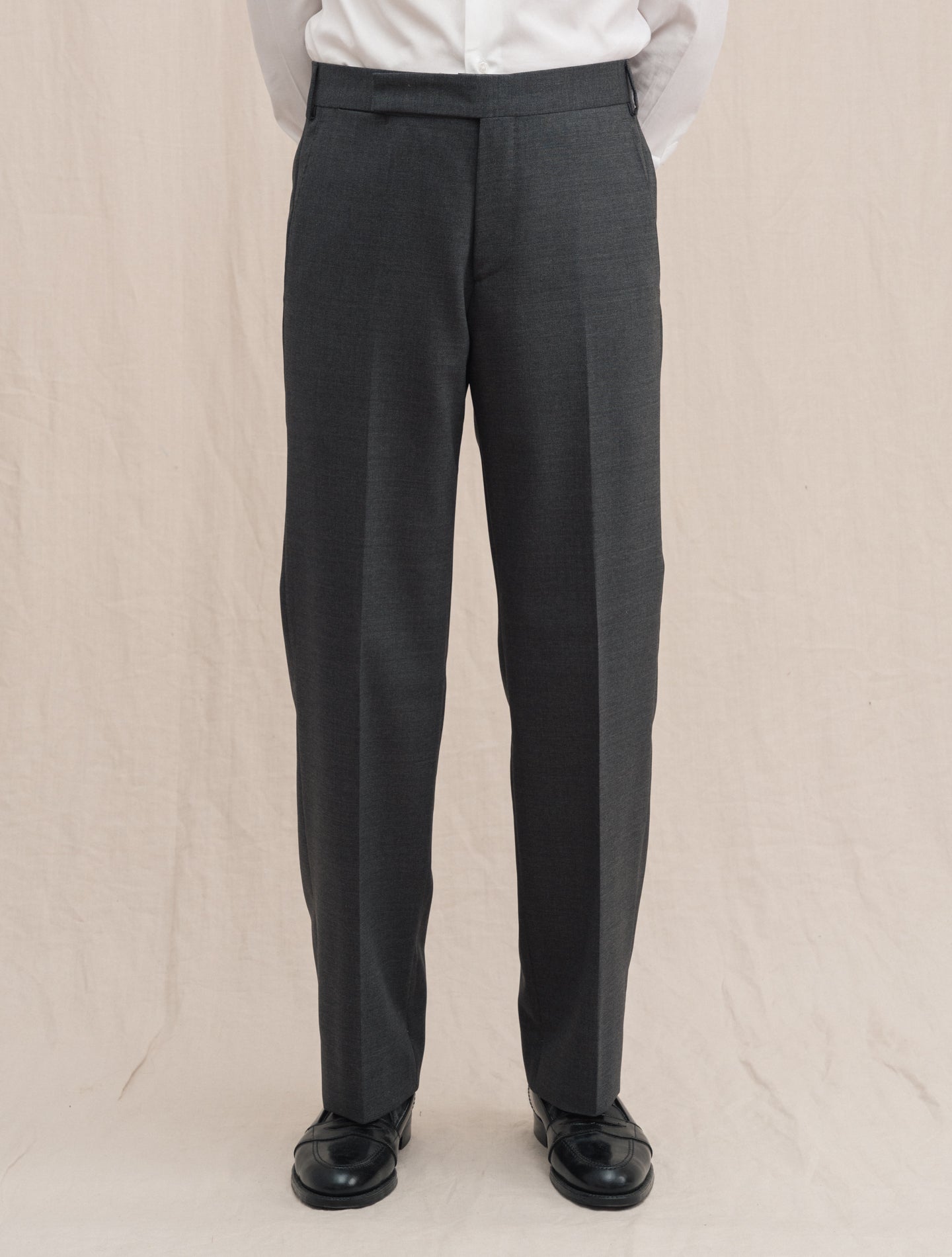 High Waisted Wool Trousers Grey Lardini Trousers 48