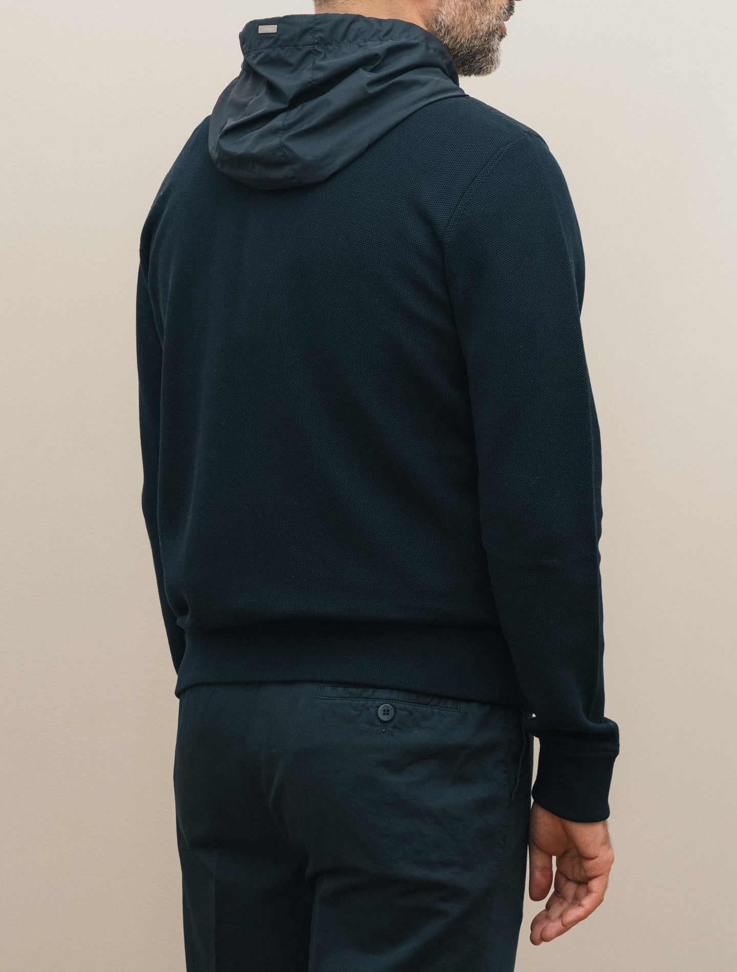 Hooded Sweater jacket Navy Herno Outerwear 48