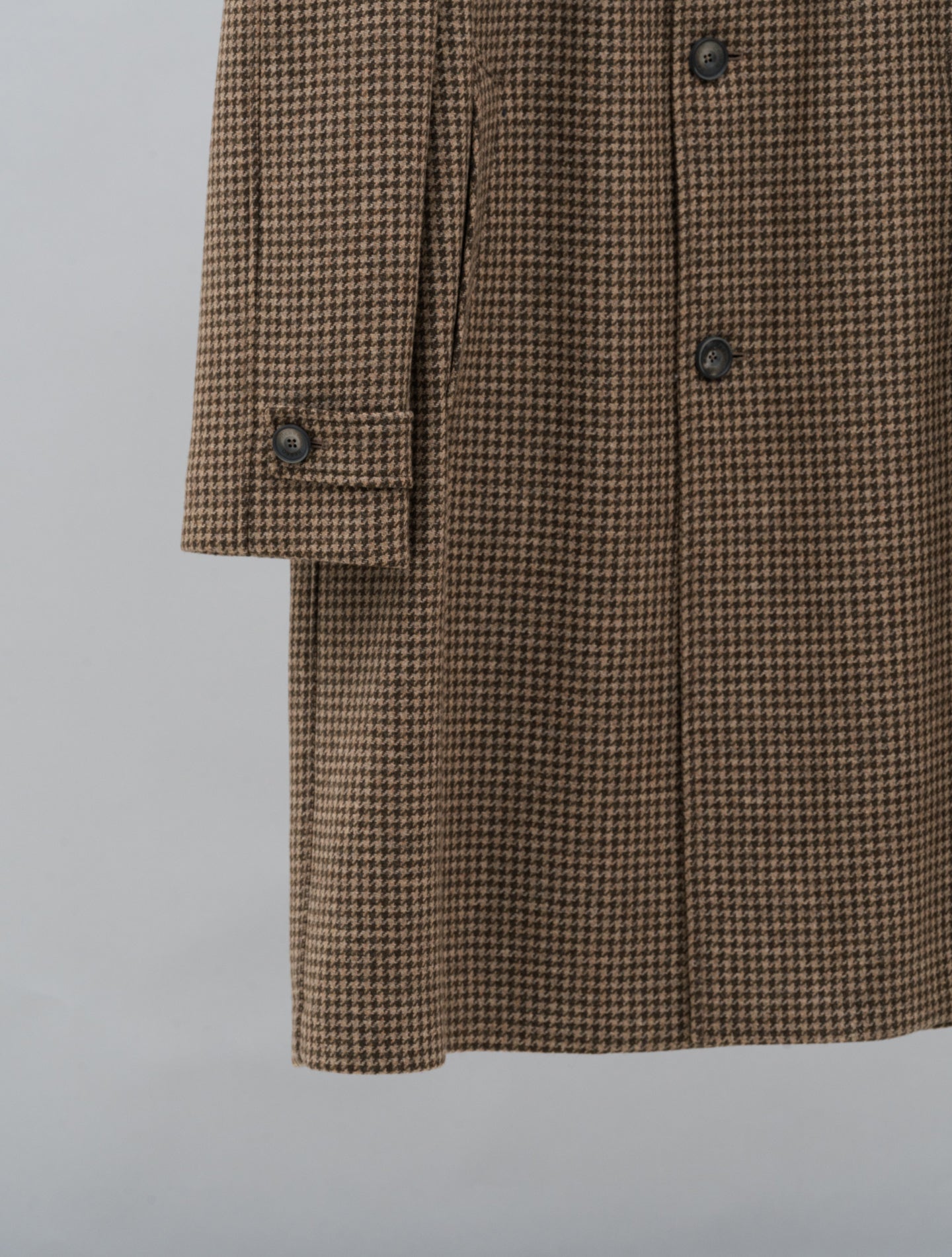 Houndstooth Raglan Wool Coat Brown Herno Outerwear 48