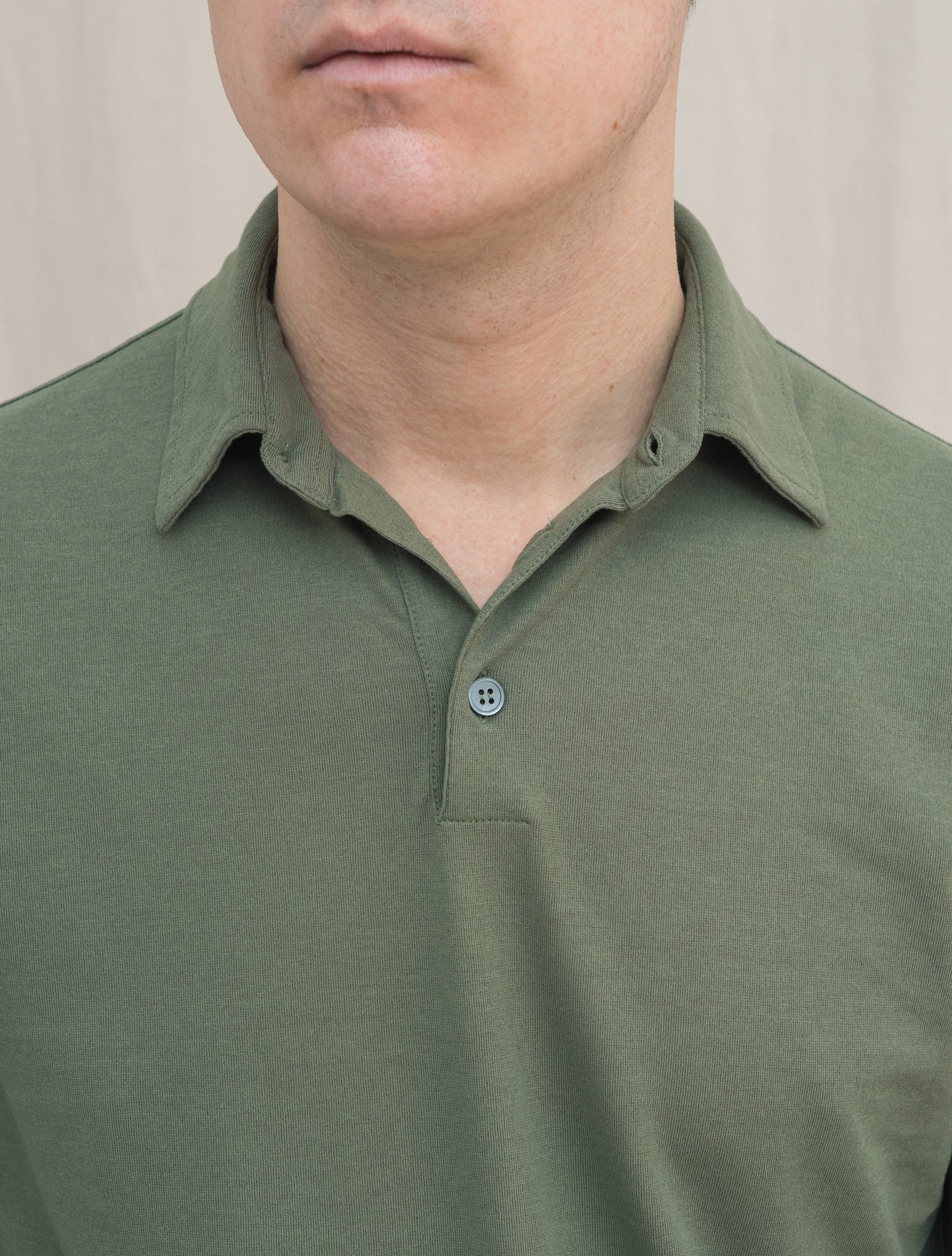 Ice Cotton Polo Shirt Long Sleeve Green Zanone Polo shirts 48