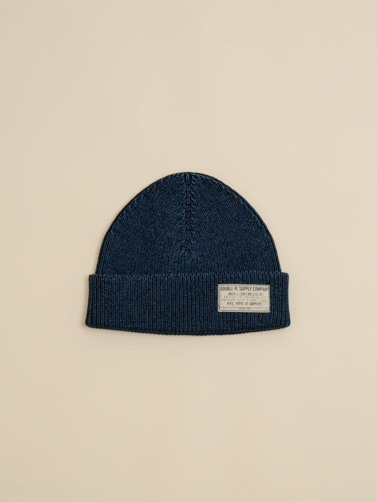 Indigo Cotton Watch Cap Midnight Blue RRL Hats One Size