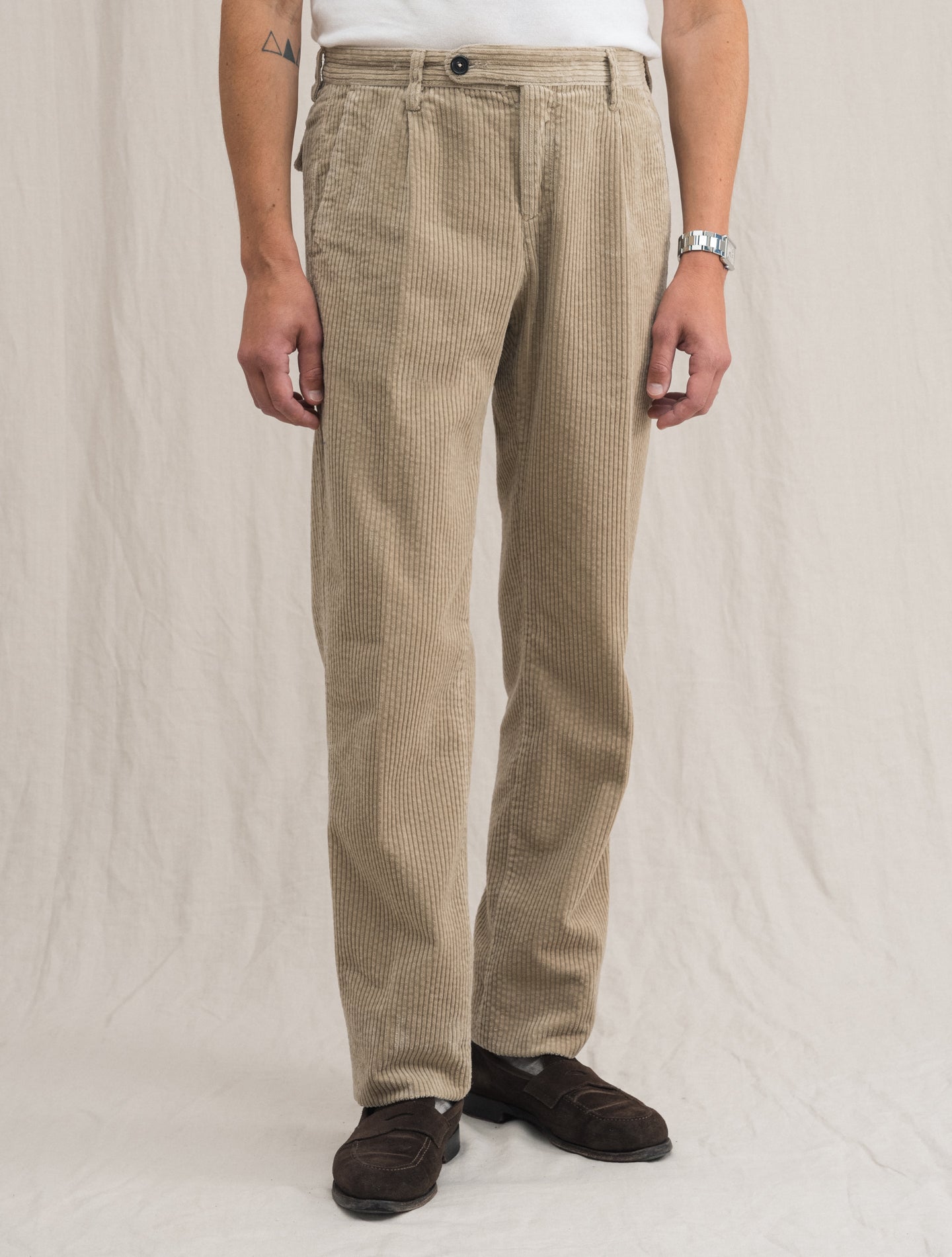 Ionio2 Corduroy Trousers Beige Massimo Alba Trousers 46