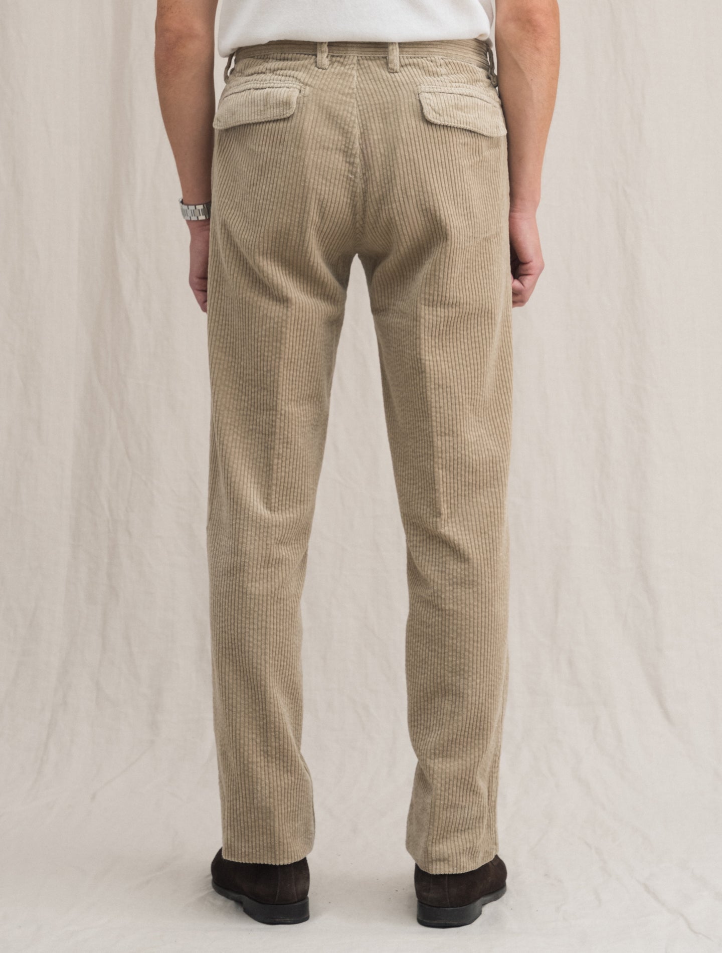 Ionio2 Corduroy Trousers Beige | Gabucci