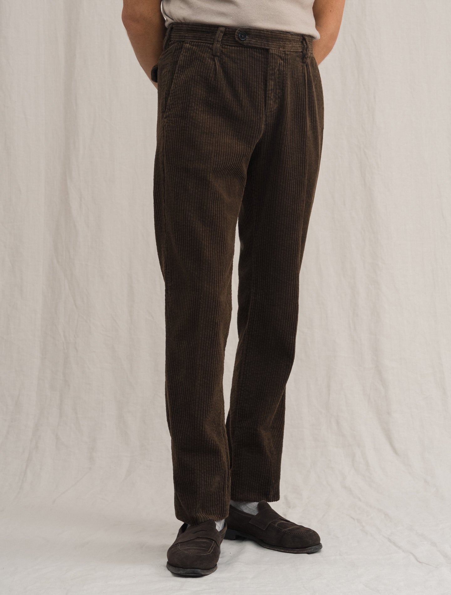 Ionio2 Corduroy Trousers Brown Massimo Alba Trousers 46