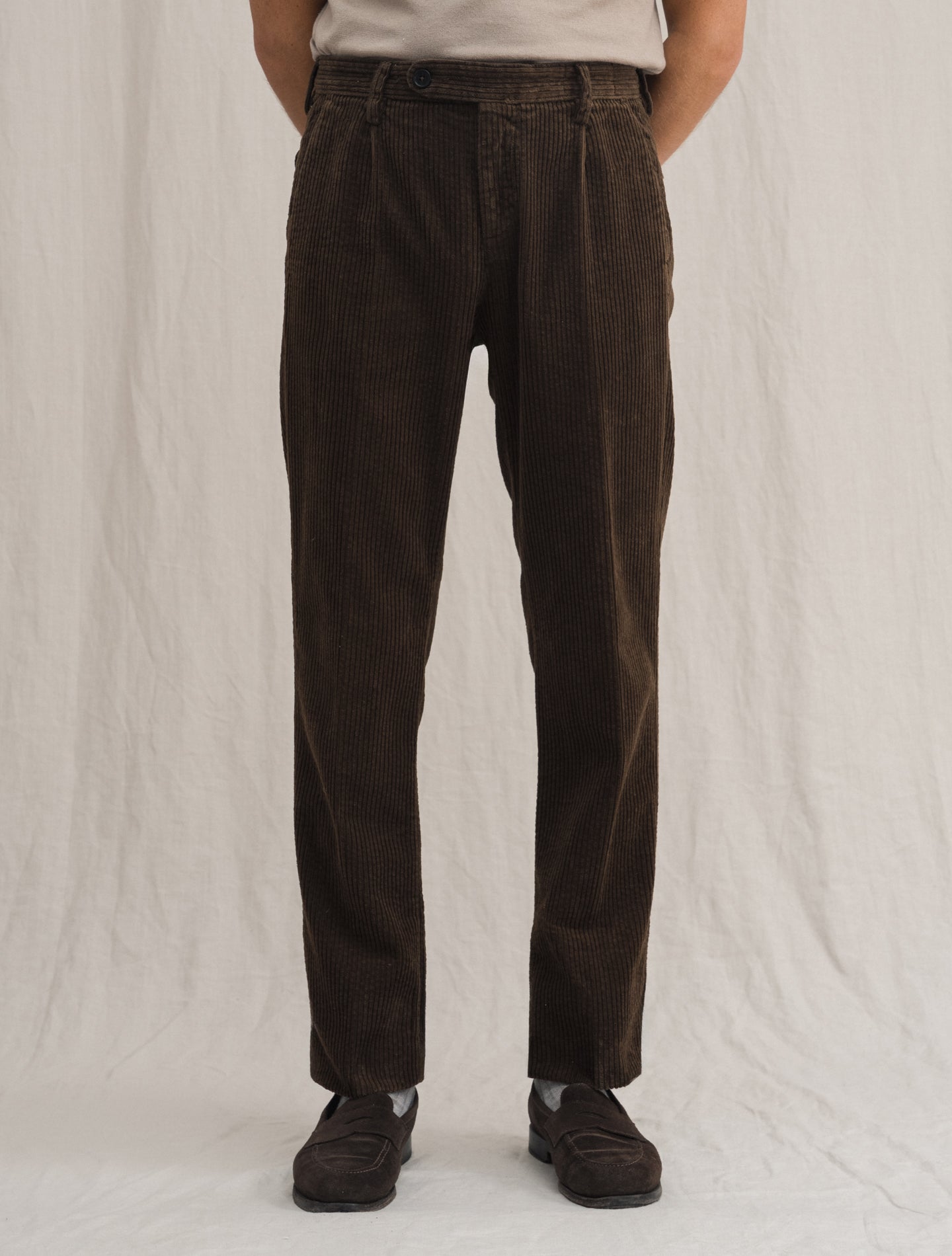 Ionio2 Corduroy Trousers Brown Massimo Alba Trousers 46