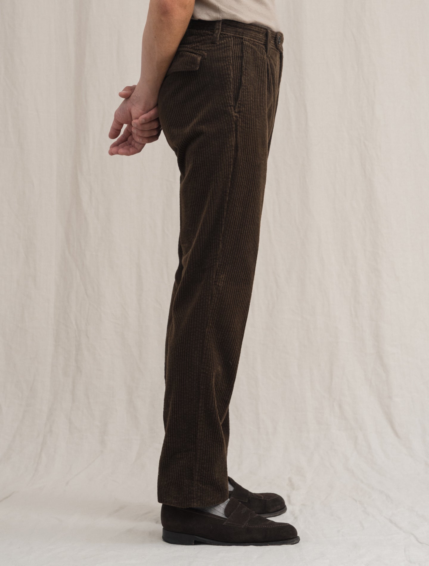 Ionio2 Corduroy Trousers Brown | Gabucci