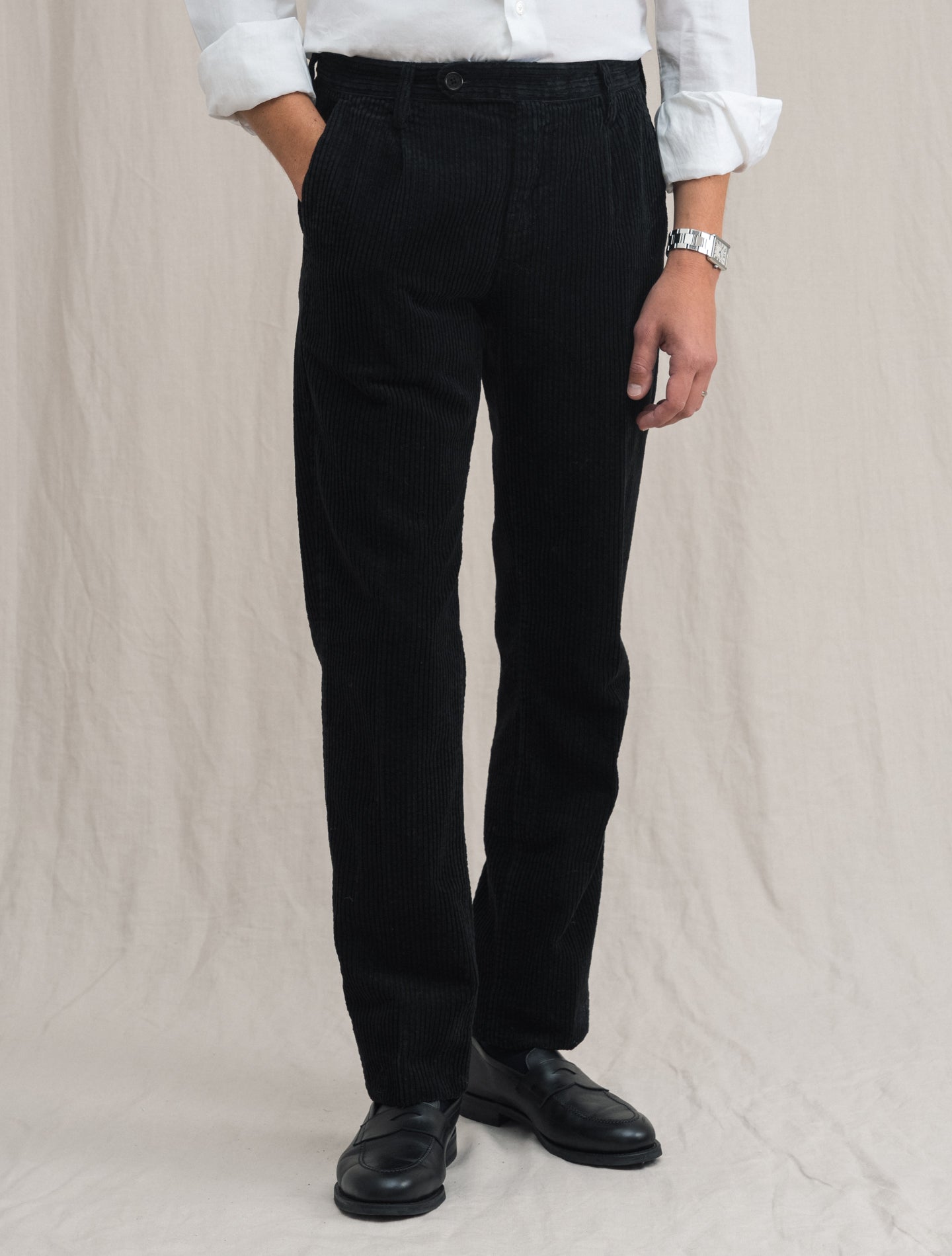 Ionio2 Corduroy Trousers Charcoal Massimo Alba Trousers 46