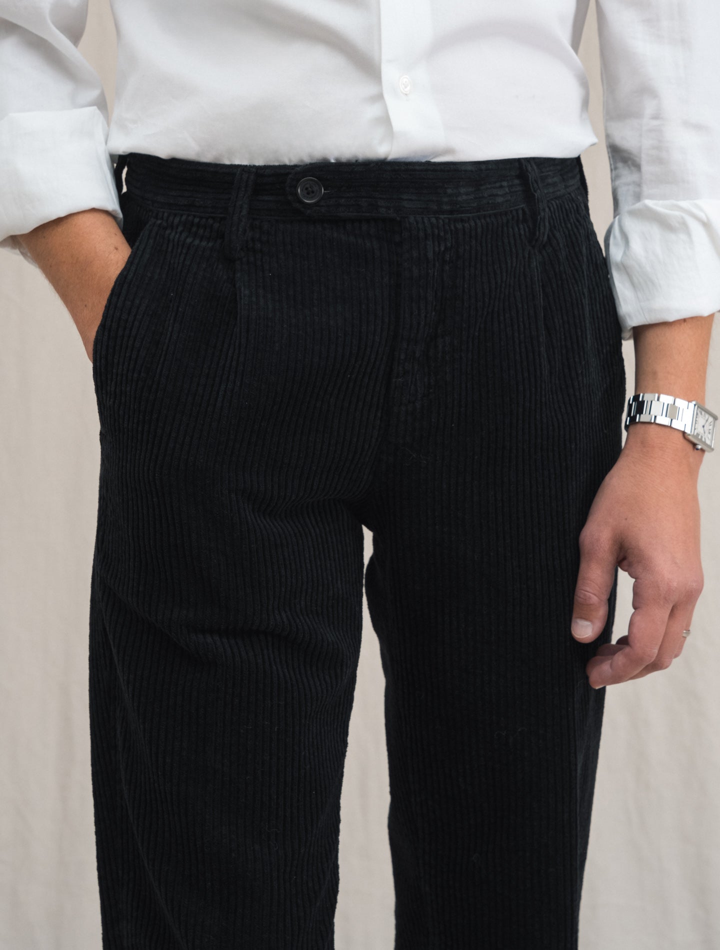 Ionio2 Corduroy Trousers Navy | Gabucci