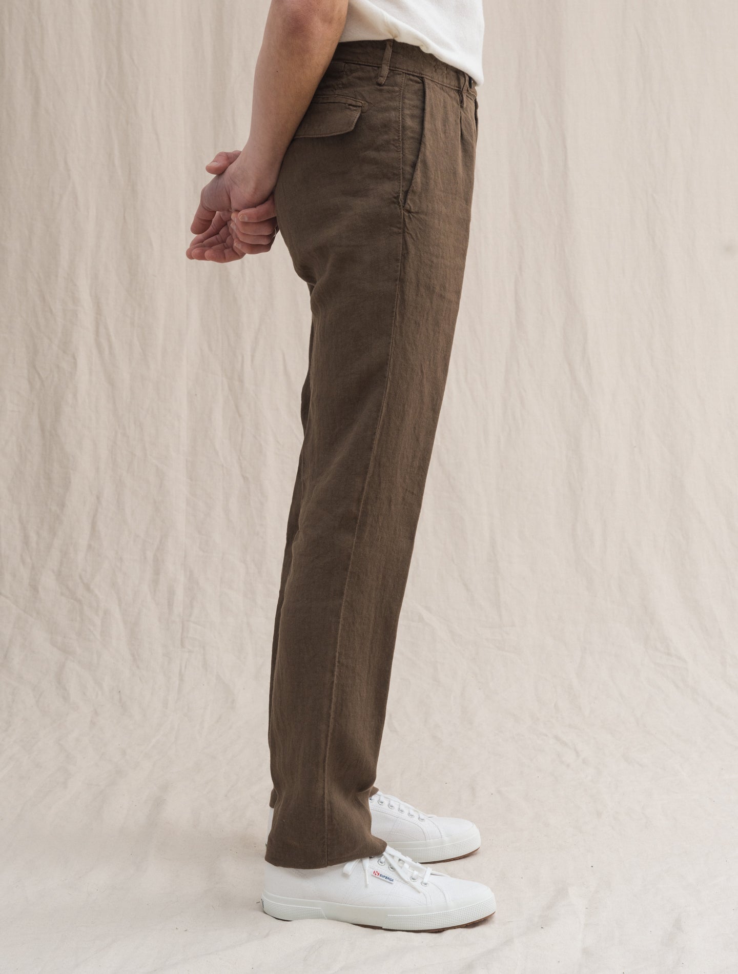 Ionio2 Linen Trouser Brown Massimo Alba Trousers 46