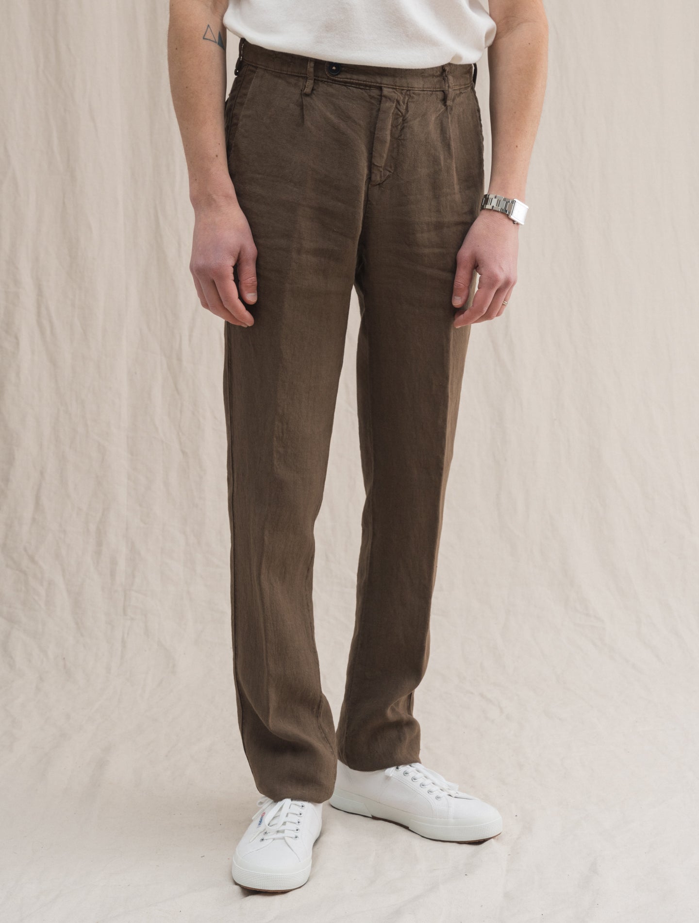 Ionio2 Linen Trouser Brown Massimo Alba Trousers 46