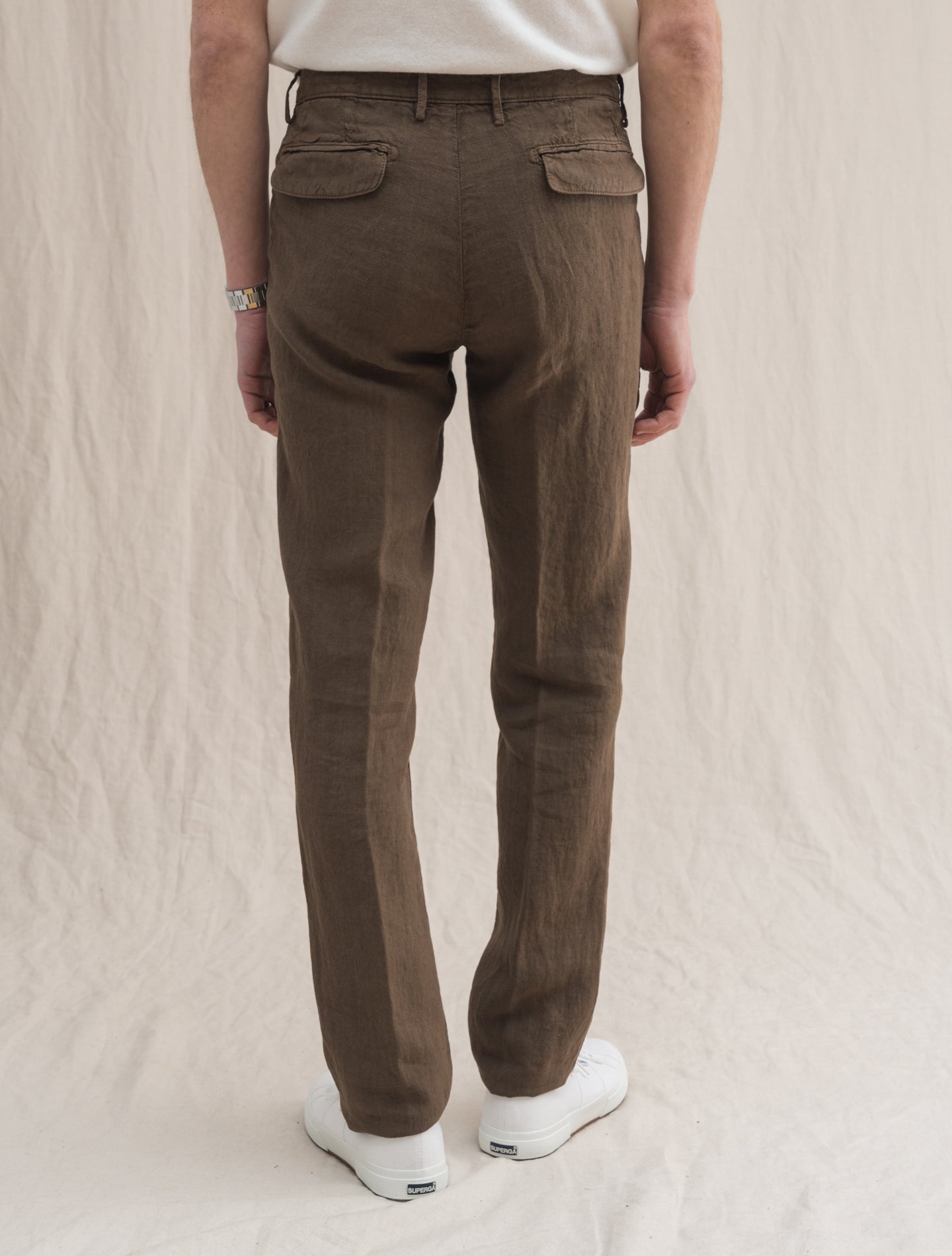 Ionio2 Linen Trouser Brown Massimo Alba Trousers 46