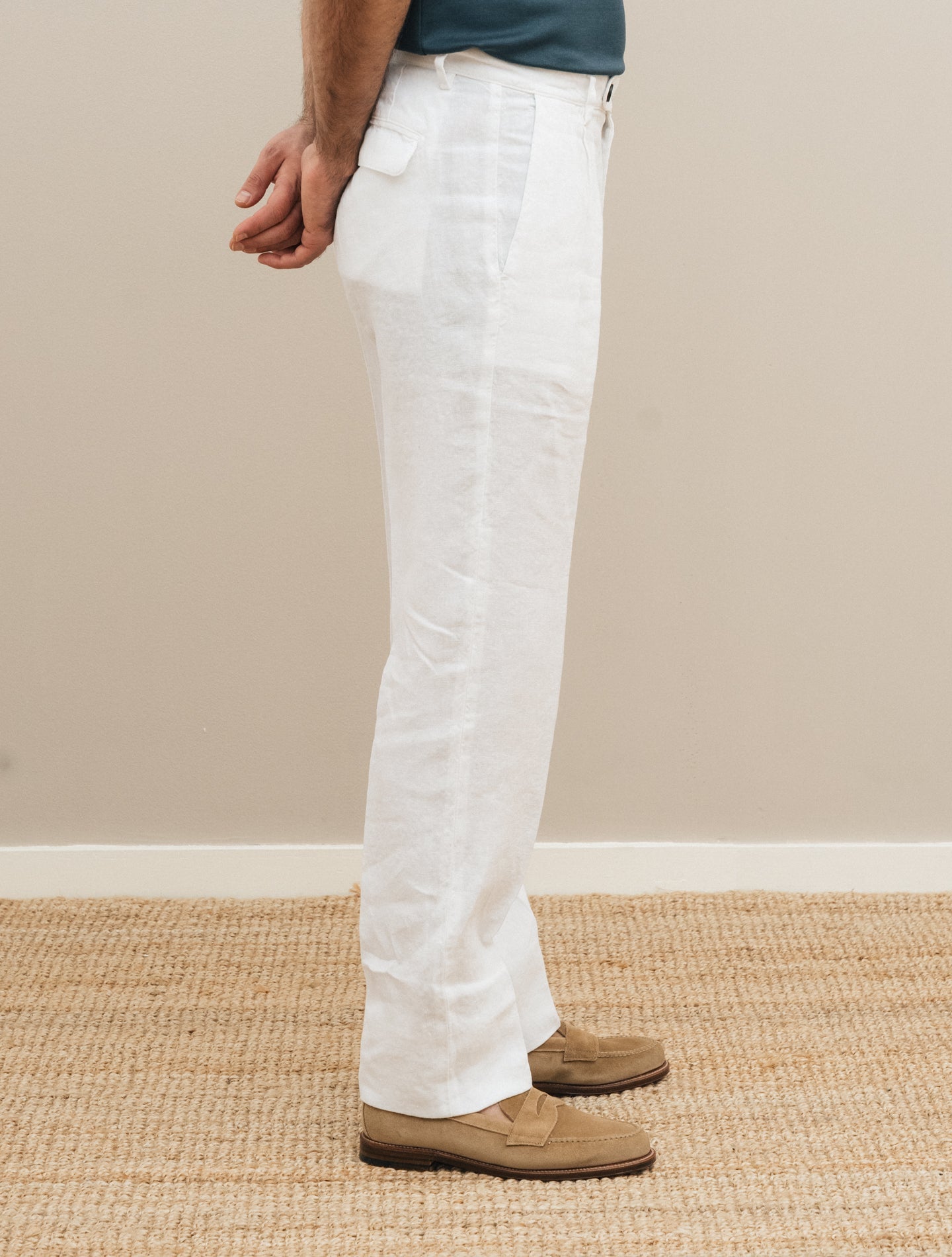 Ionio2 Linen Trouser White Massimo Alba Trousers 46