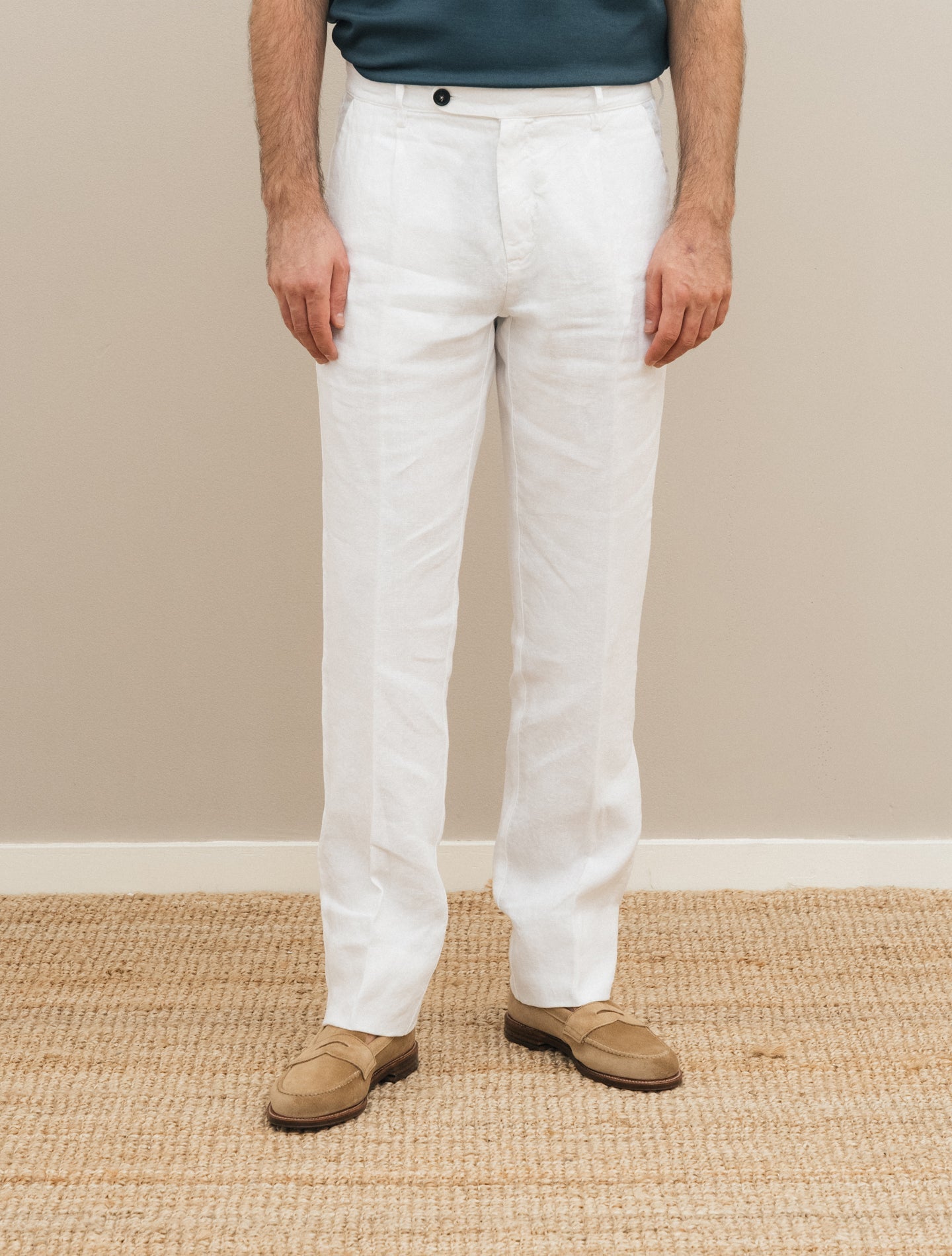 Ionio2 Linen Trouser White Massimo Alba Trousers 46