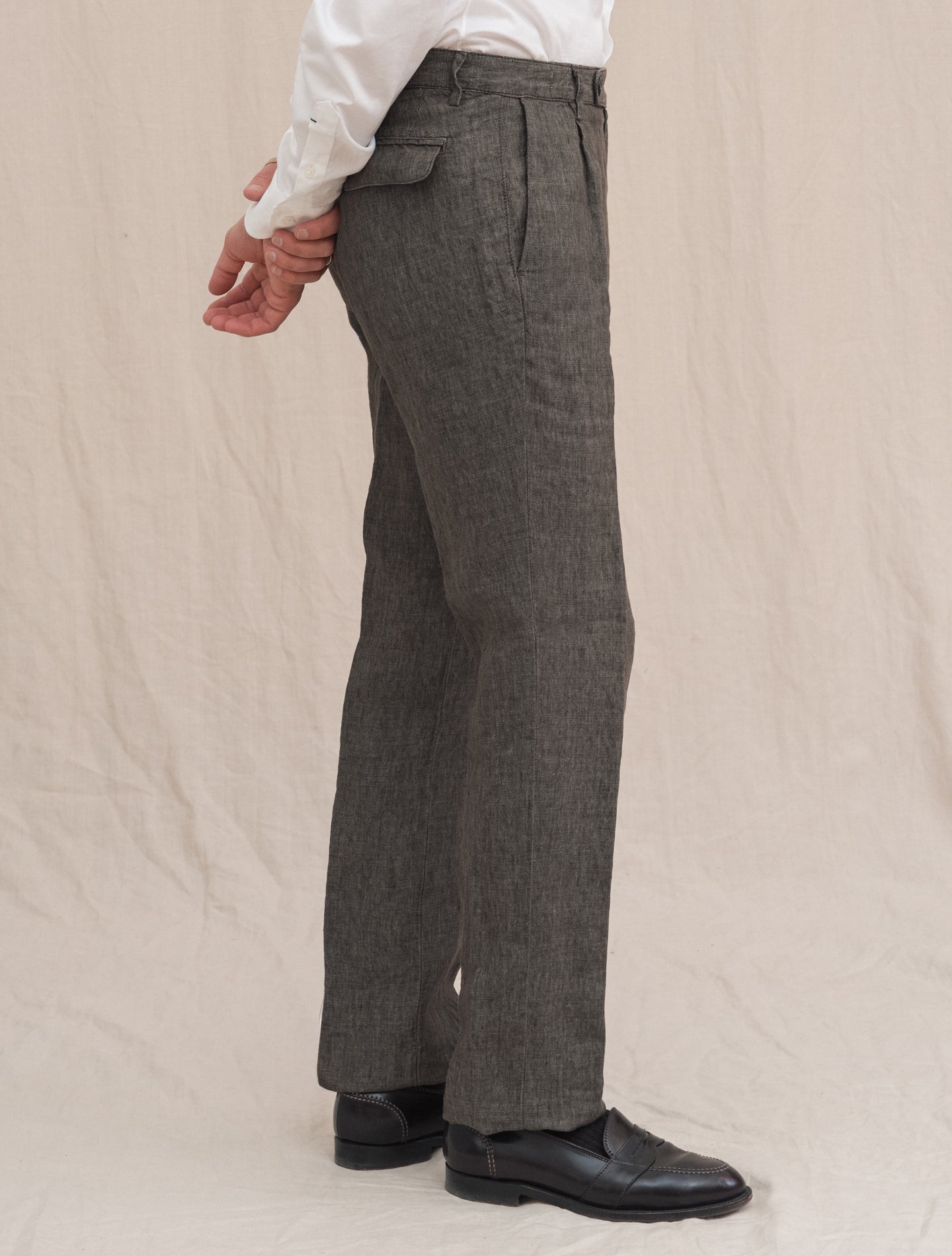 Ionio2 Linen Trousers Brown Massimo Alba Trousers 46