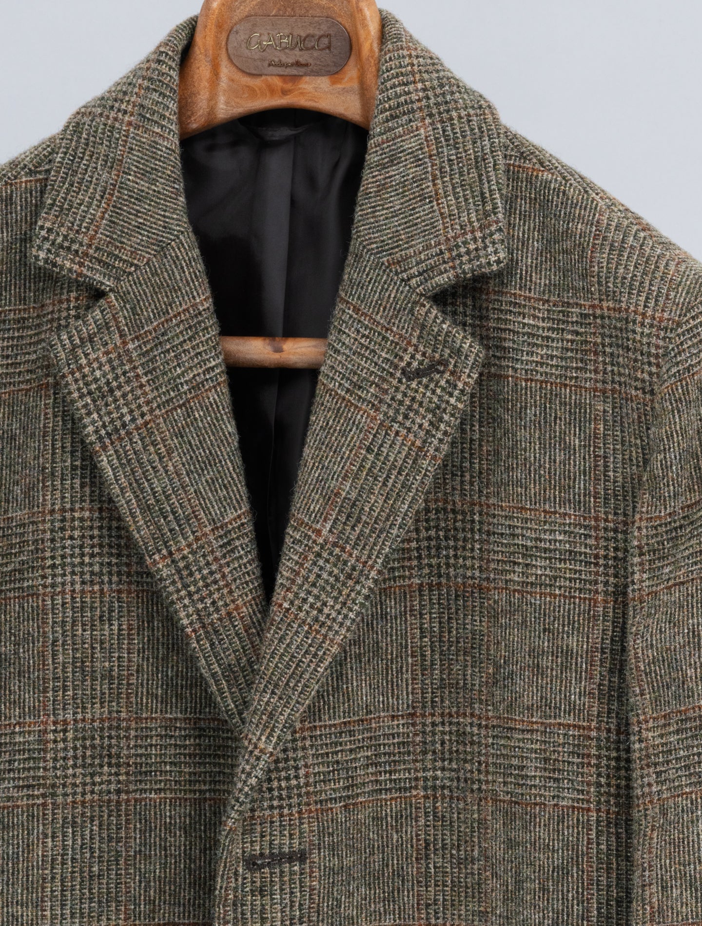 Isaac Single Breasted Shetland Wool Checked Jacket Brown Aspesi Jackets M