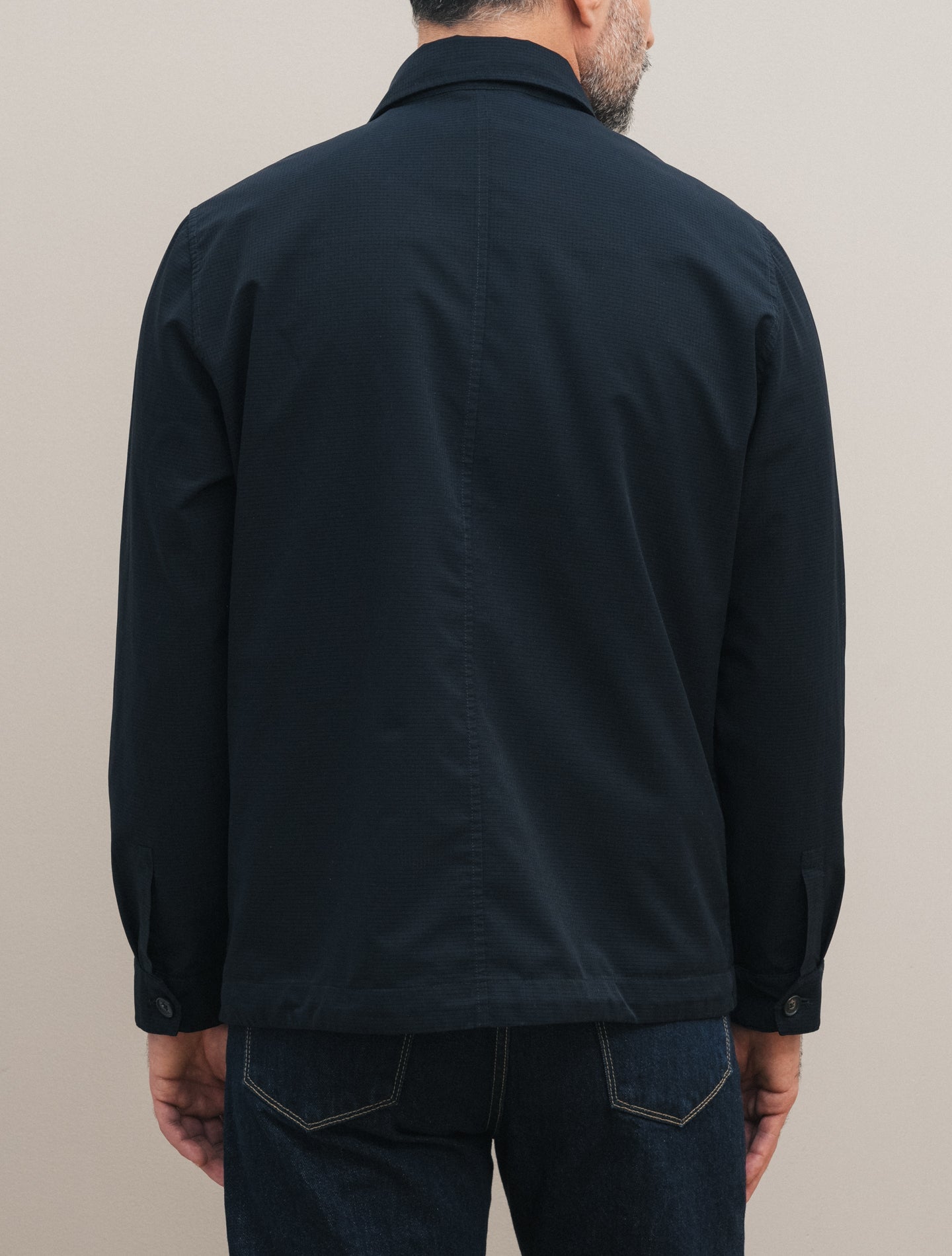 Japanese Nylon Jacket Navy Manto Outerwear 48