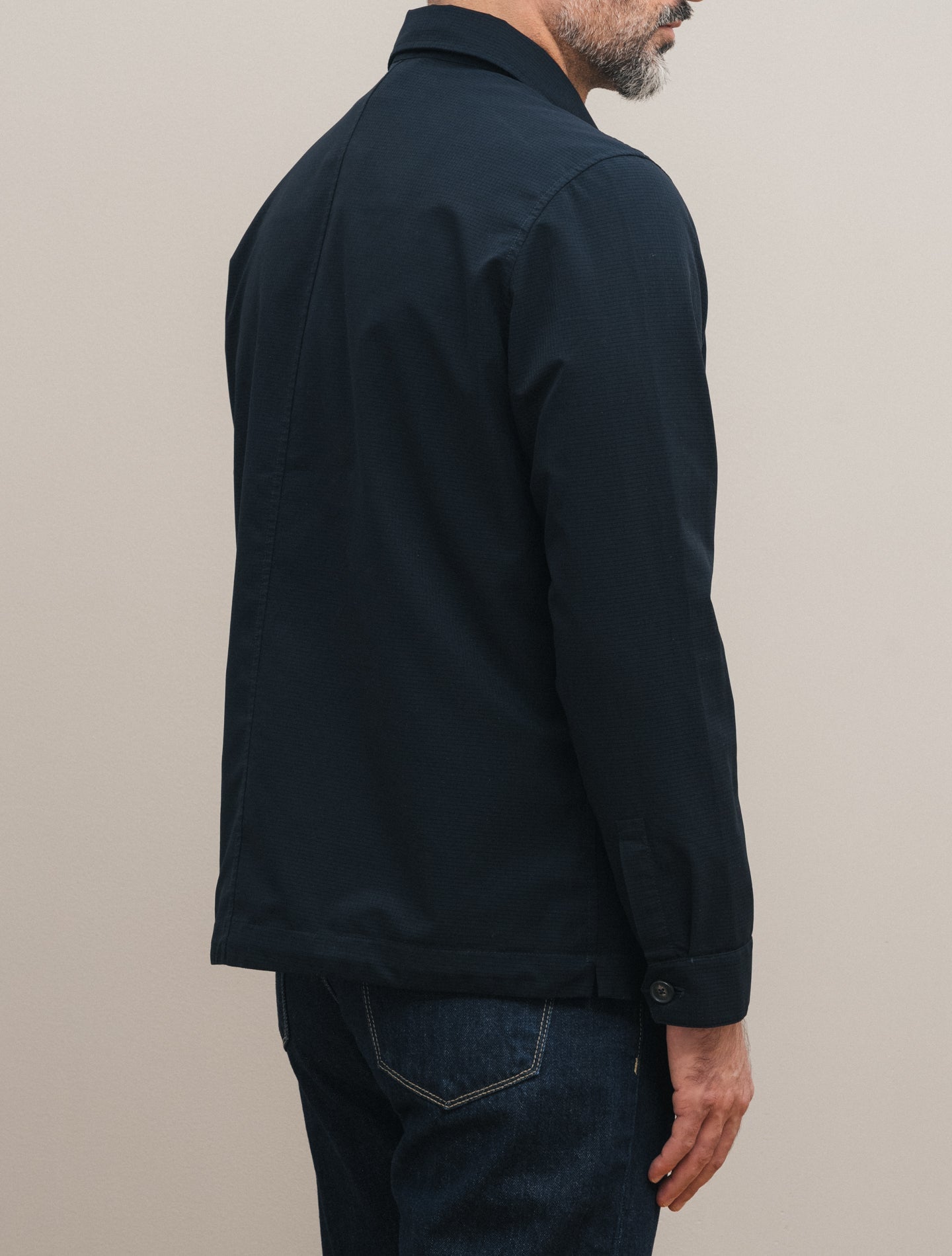 Japanese Nylon Jacket Navy Manto Outerwear 48