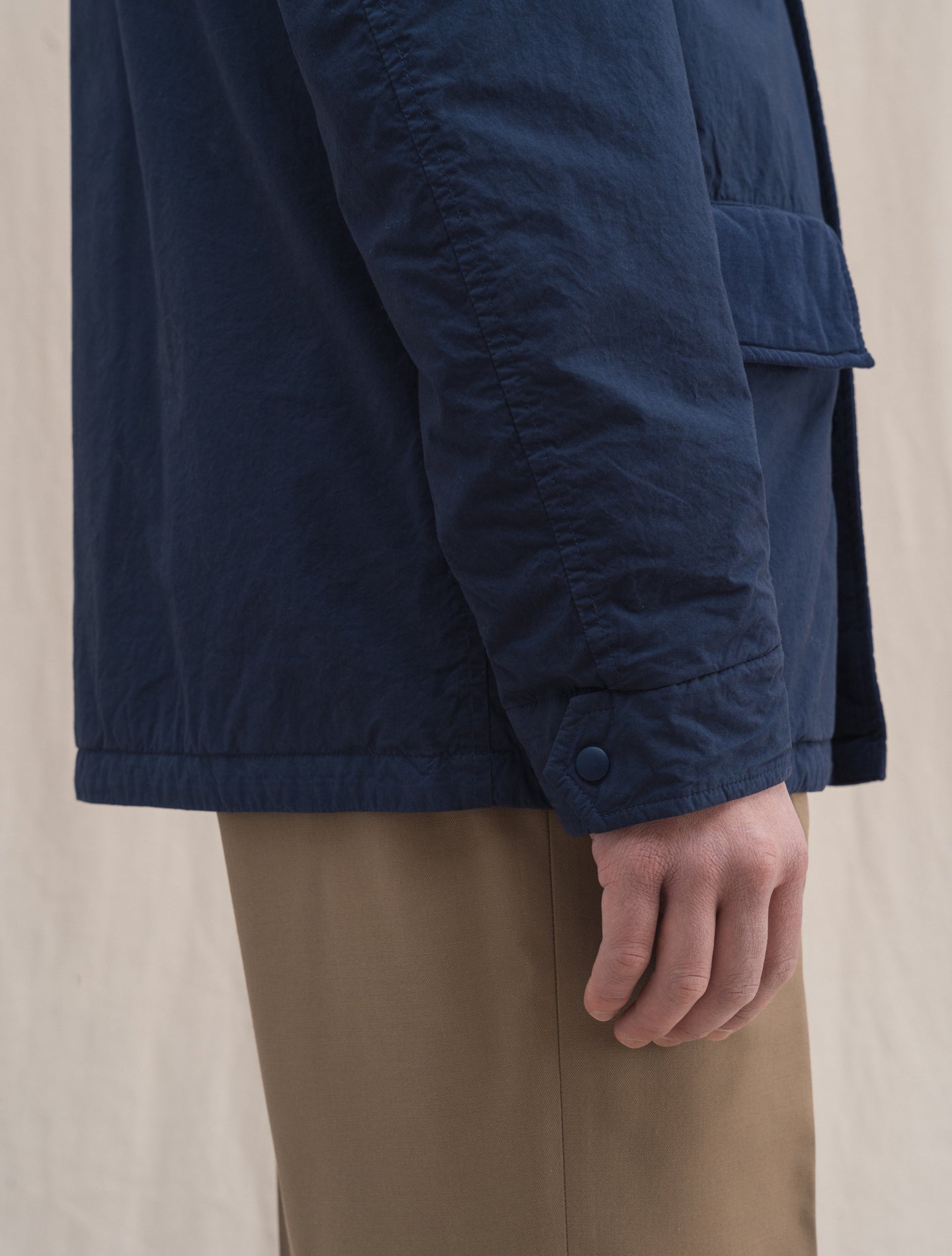 Jay Light Padded Cotton Jacket Blue Aspesi Outerwear S