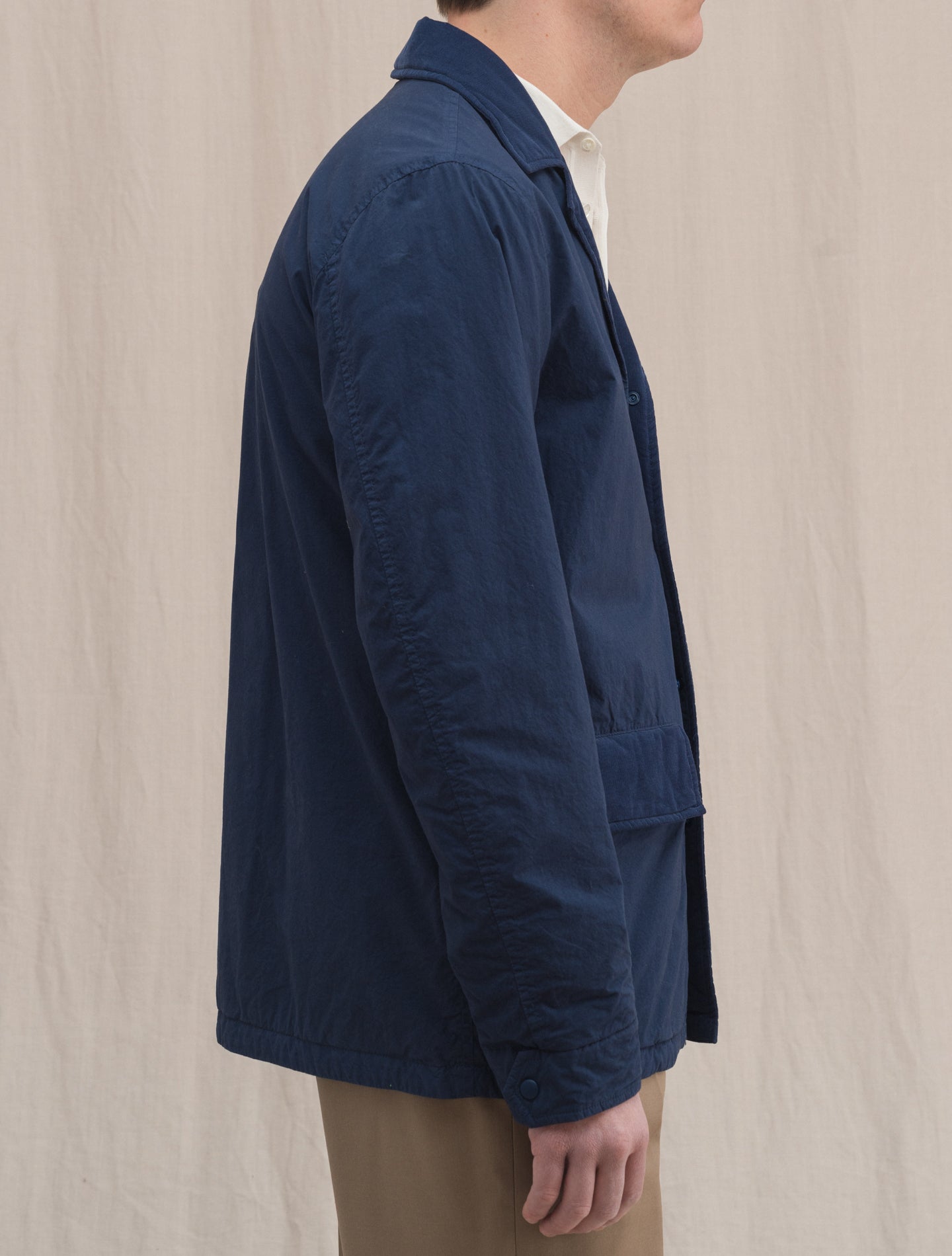 Jay Light Padded Cotton Jacket Blue Aspesi Outerwear S