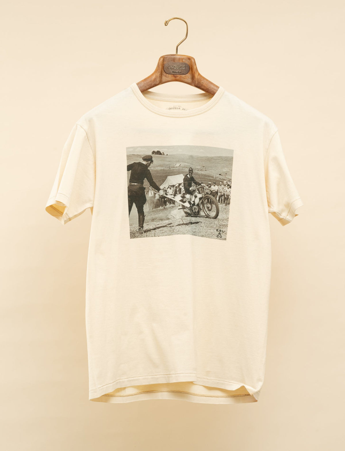 Jersey Graphic T-Shirt Paper White RRL T-shirts M