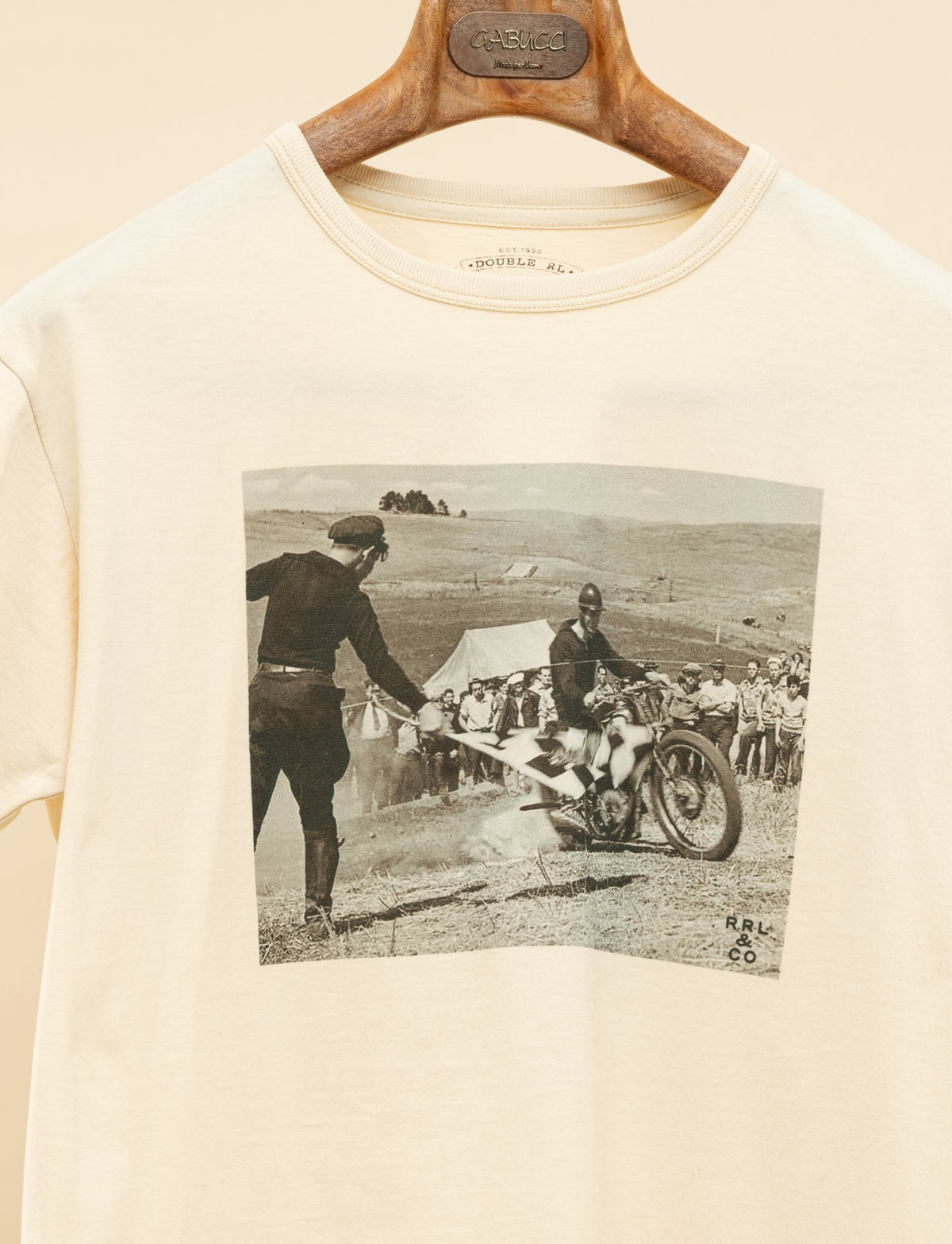 Jersey Graphic T-Shirt Paper White RRL T-shirts M